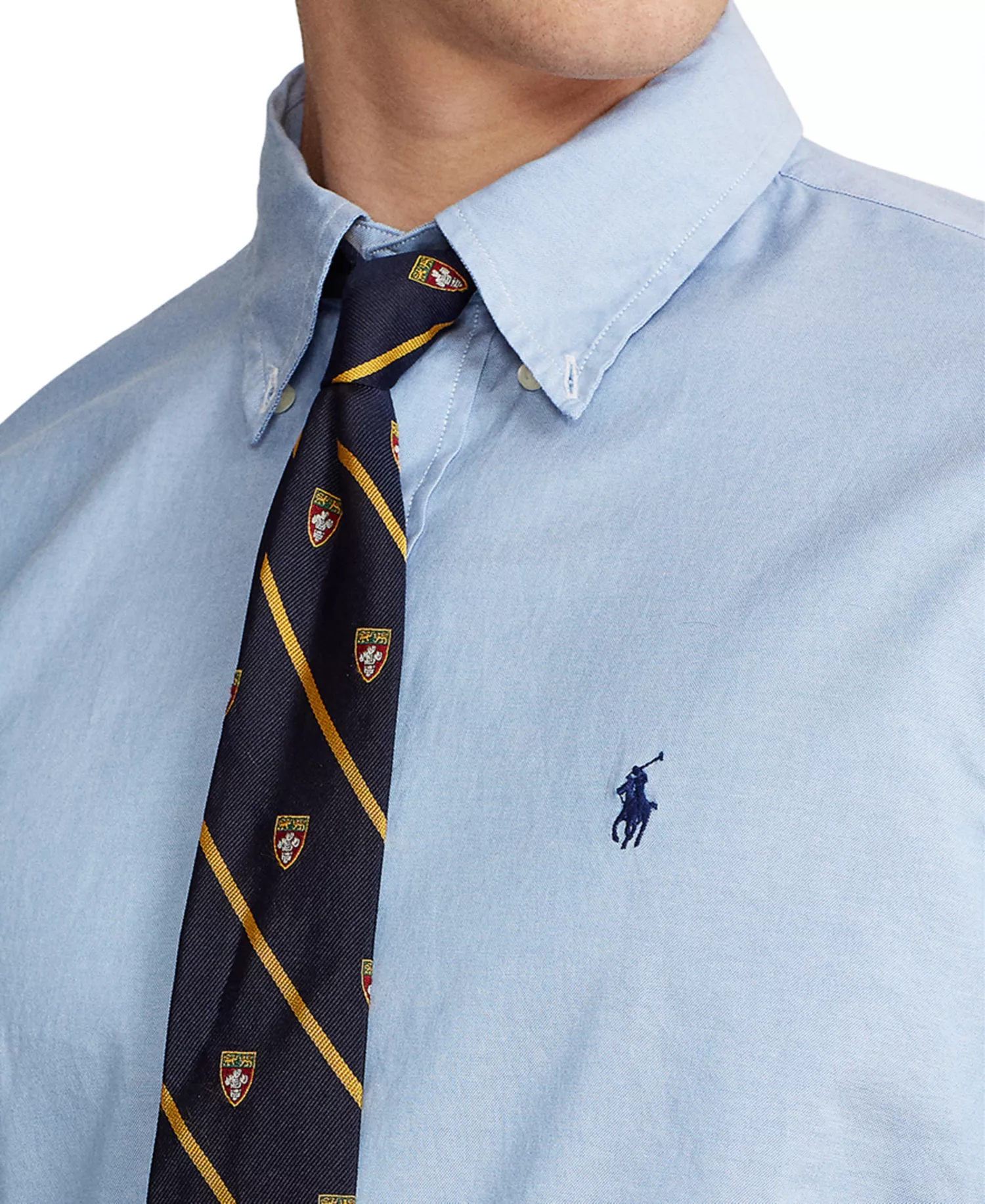 Men's Classic-Fit Stretch Oxford Shirt - Blue - 2XL