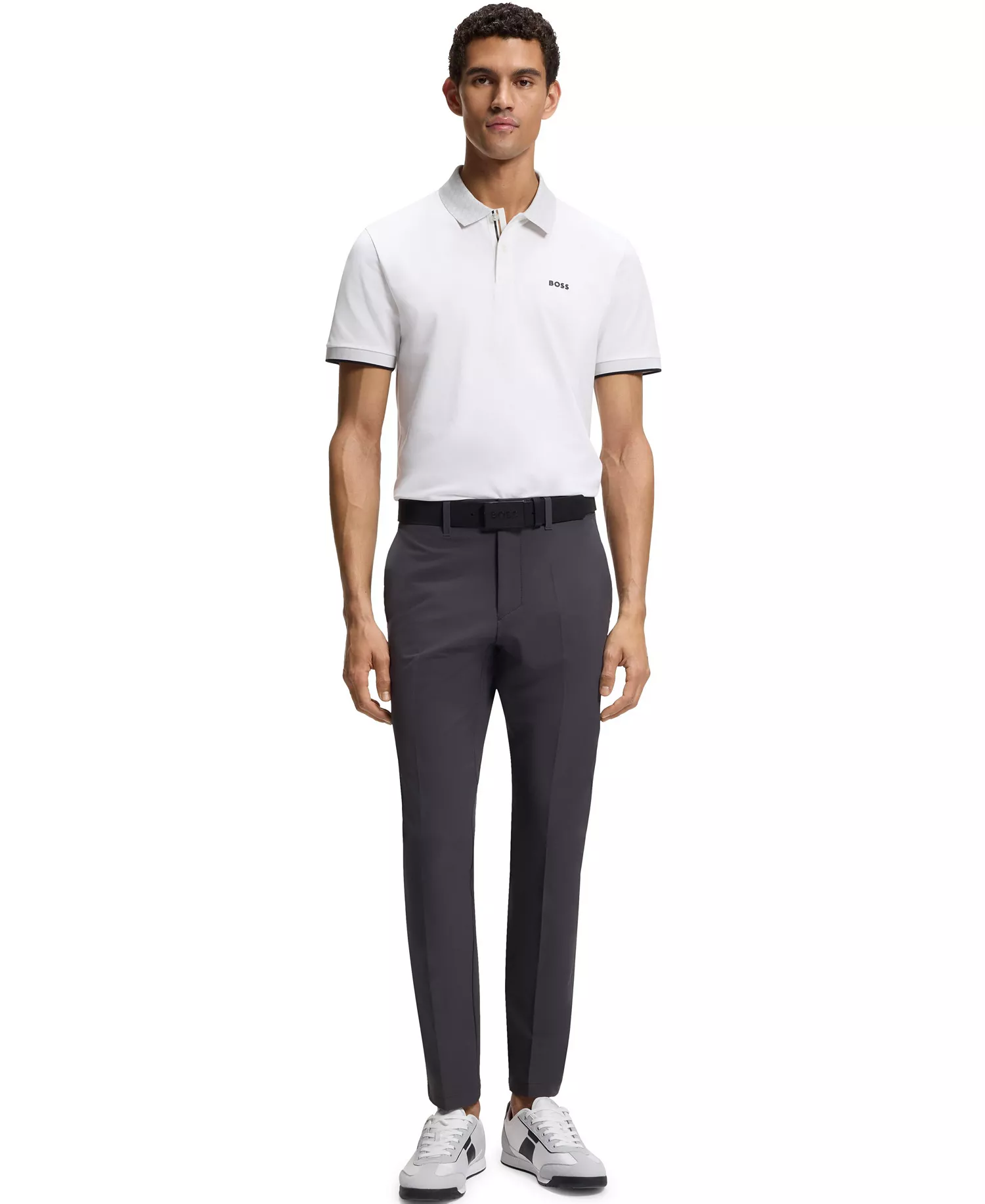 Men's Paddy Stretch Cotton Polo Shirt - White - 2XL