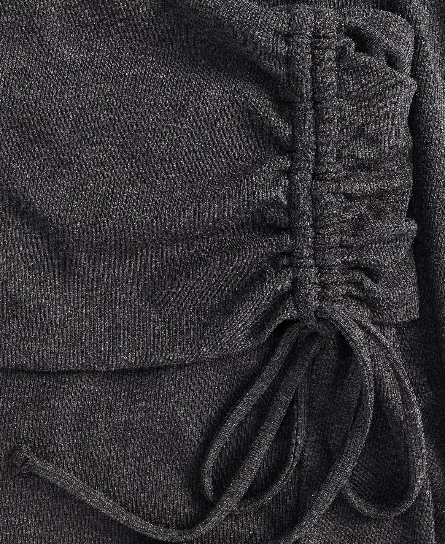 Plus Size Ribbed Foldover Drawstring Pants, Macy's Exclusive - Charcoal Heather - 0X