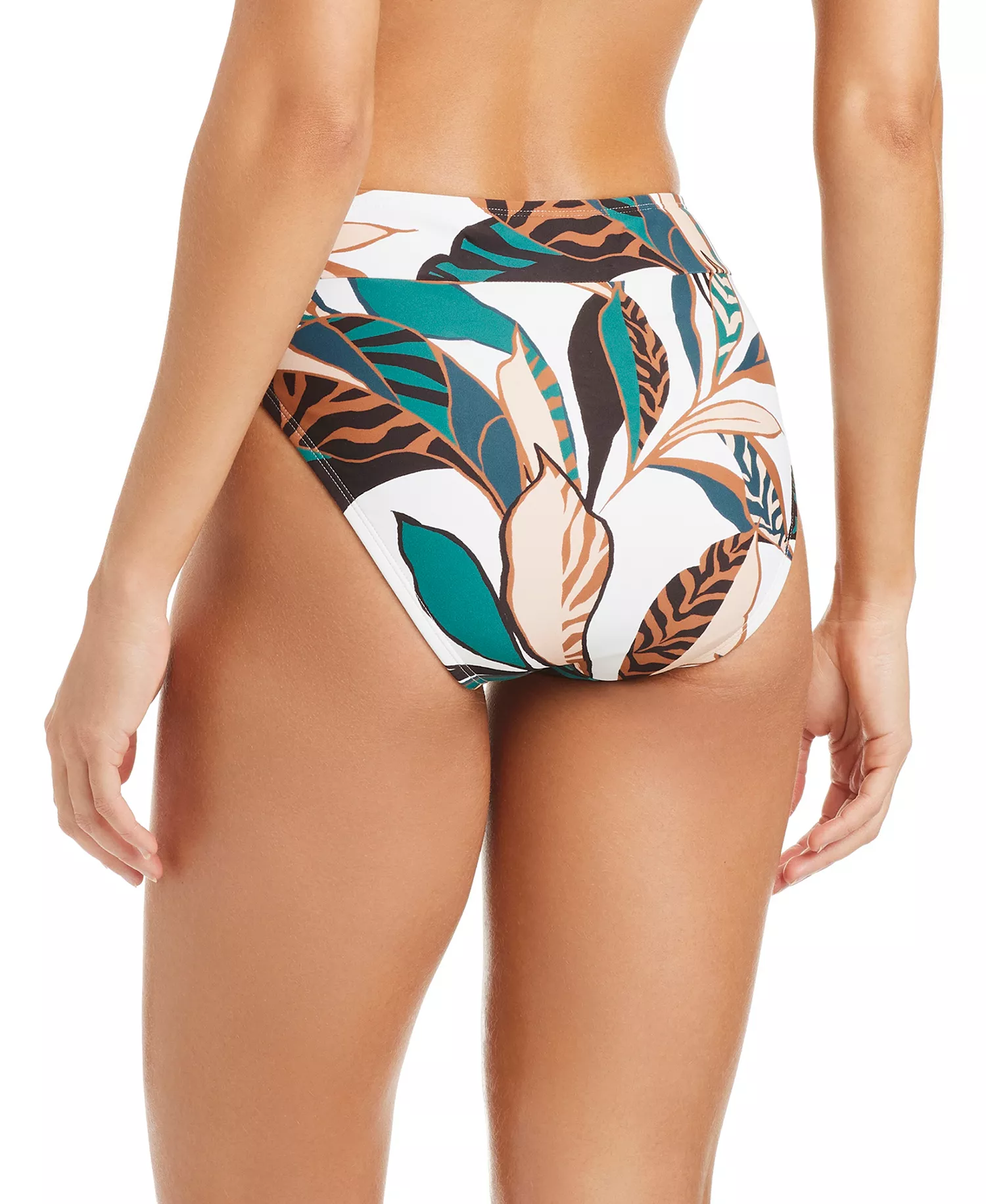 Women's Safari Chic V-Waist High-Leg Swim Hipster Bottoms, Macy's Exclusive - White - L