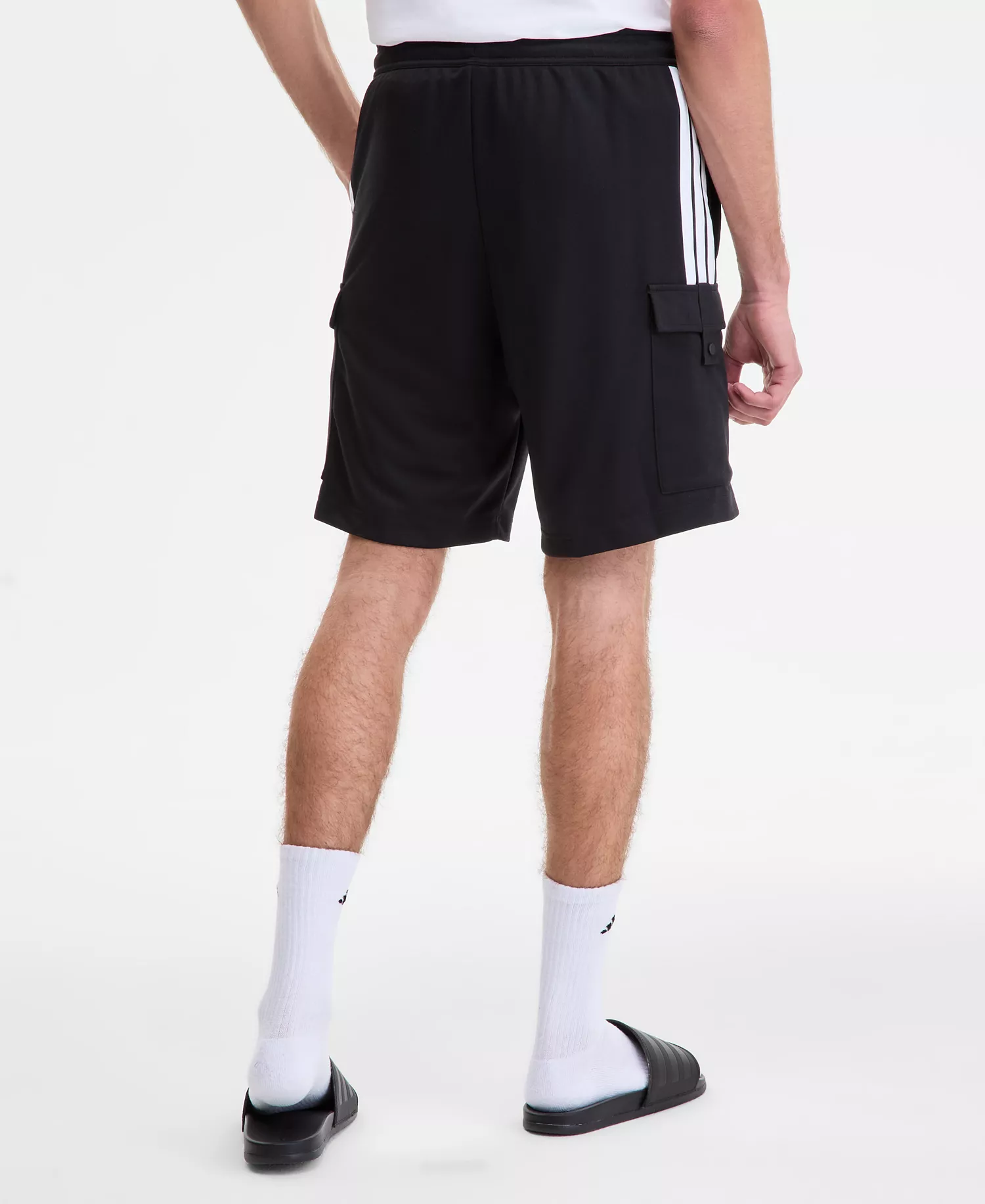 Men's Three-Stripes Tiro 9" Cargo Shorts - Black/wht - 2XL