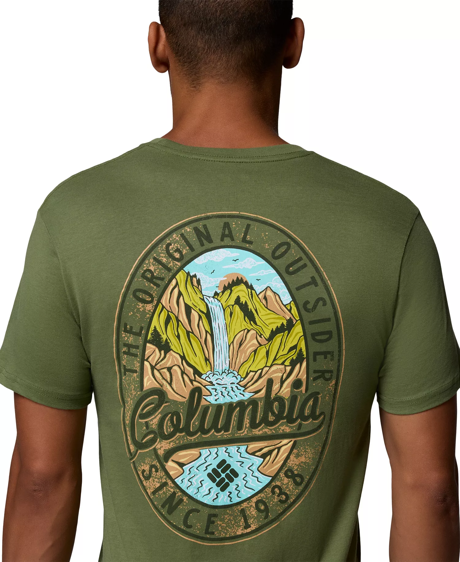 Men's Mist Graphic T-Shirt - Olive - M