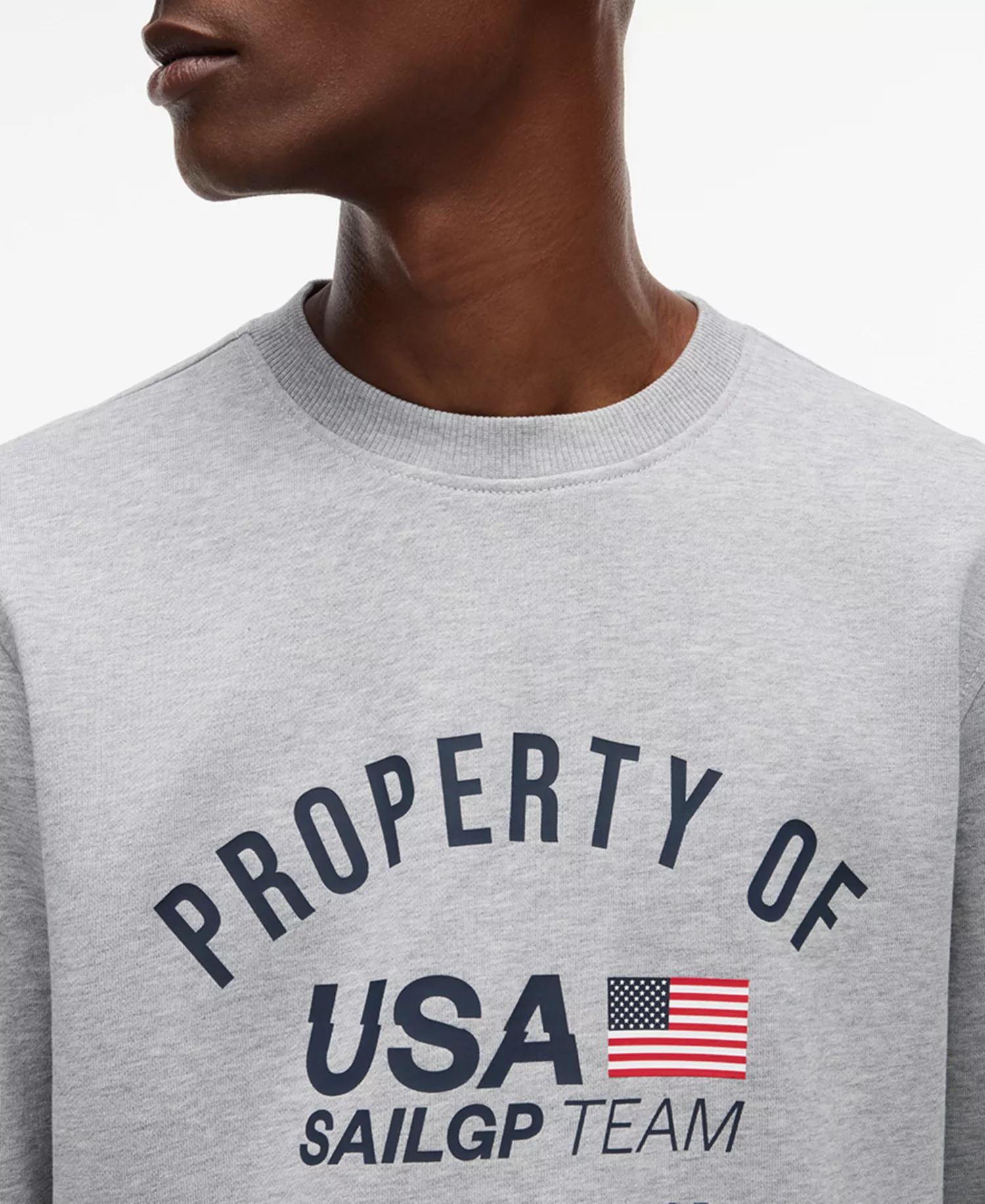 x U.S. SailGP Men's Property of USA Crewneck Sweatshirt - Light Gray Heather - L