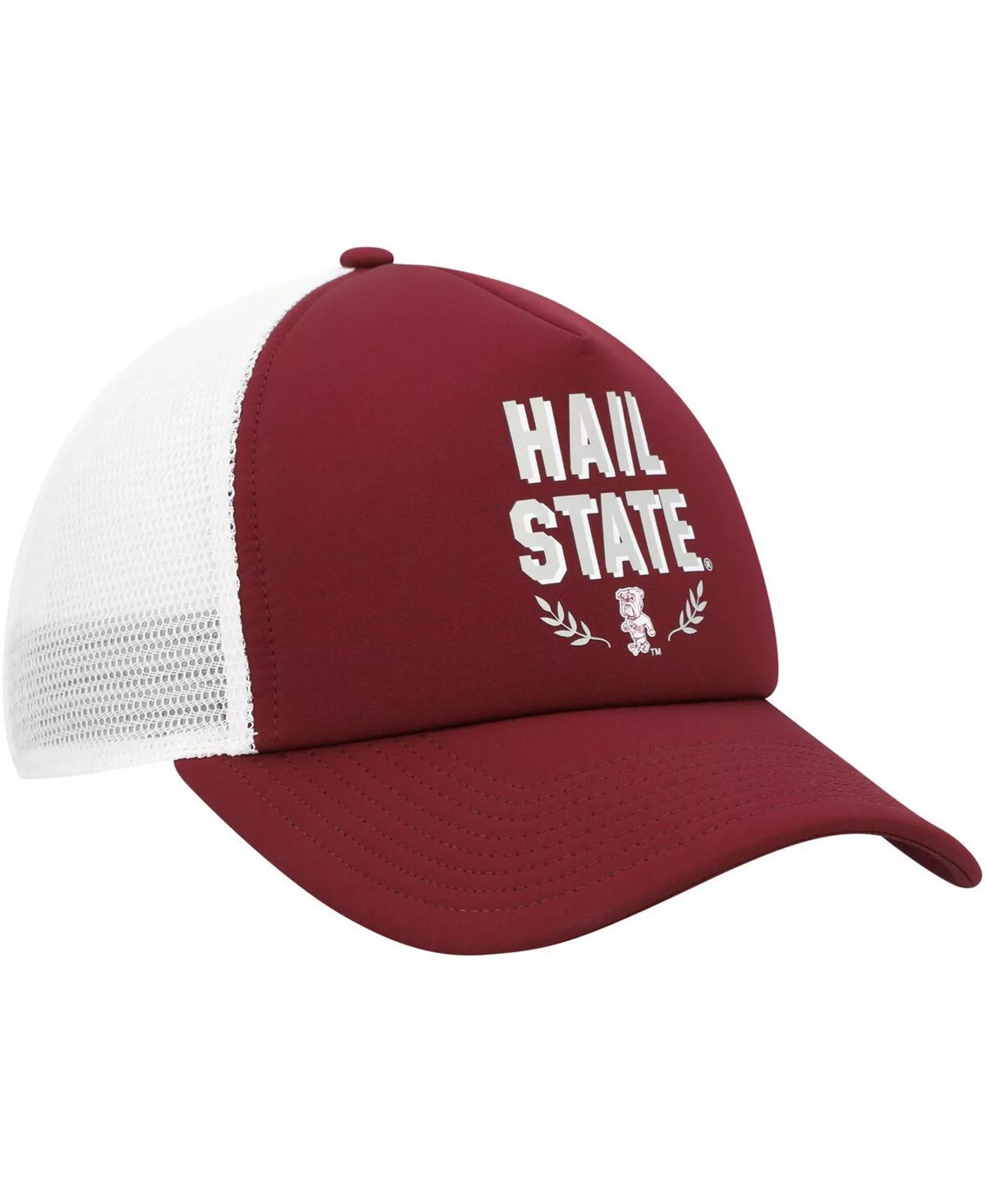 Men's Maroon Mississippi State Bulldogs Phrase Foam Front Trucker Adjustable Hat - Maroon - OSFM