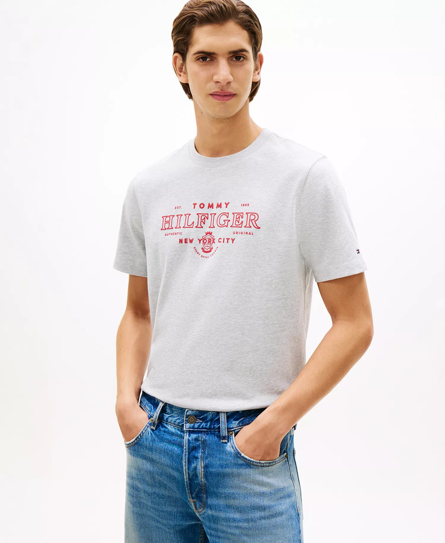 Men's Heritage Graphic Crewneck T-Shirt - Light Gray Heather - L