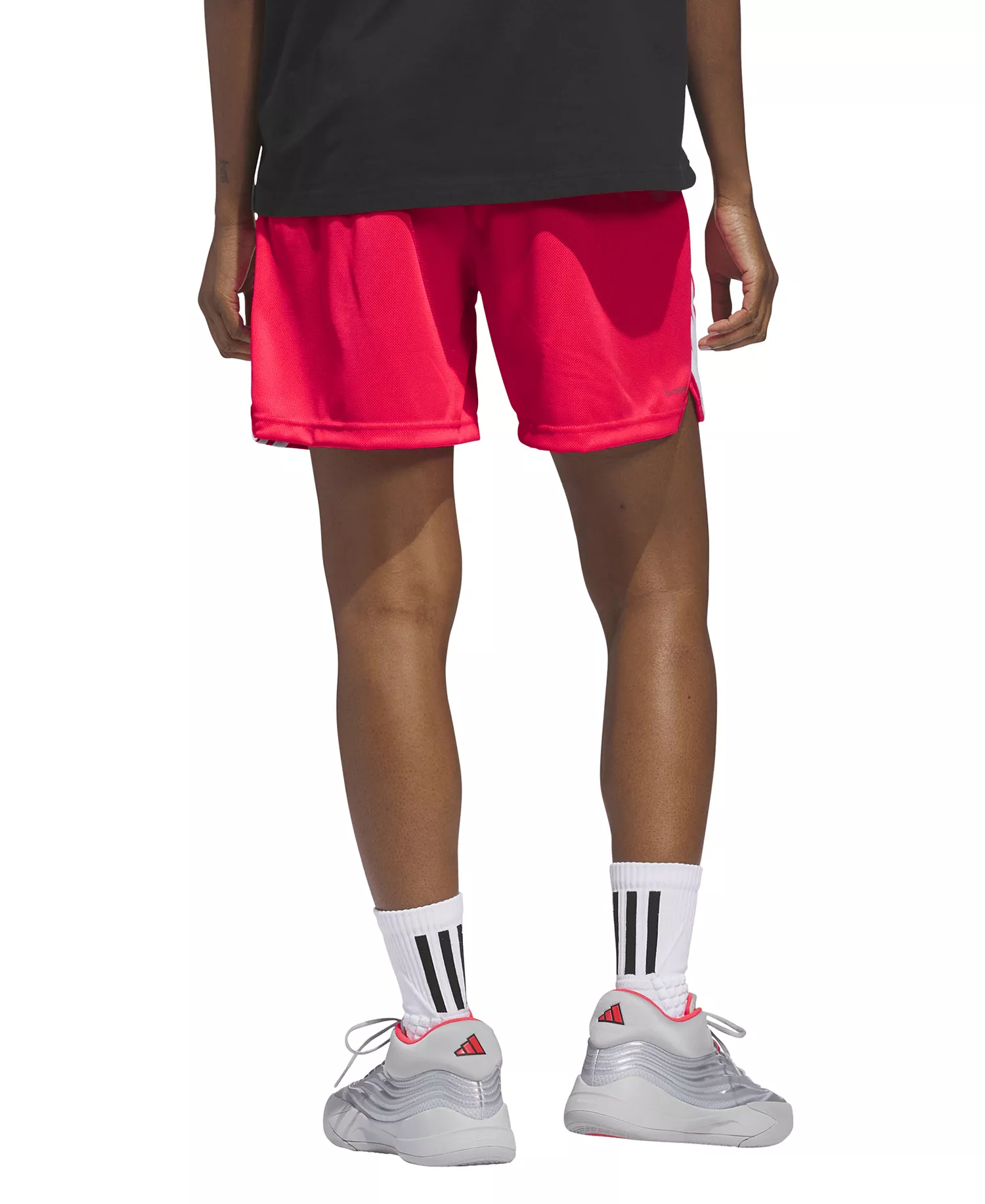 Women's 3-Stripe Basketball Shorts - Black - 2XL