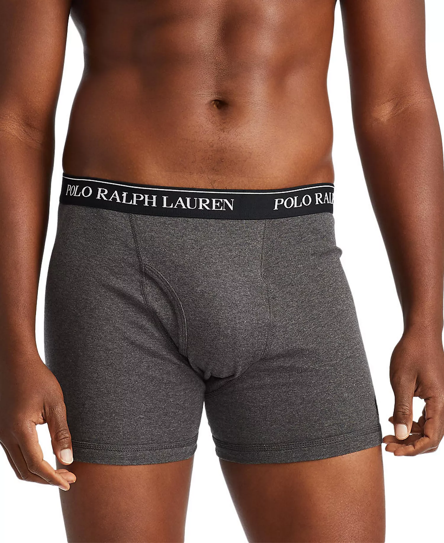 Men's 3-Pack Big & Tall Cotton Boxer Briefs - Black/grey - 1X