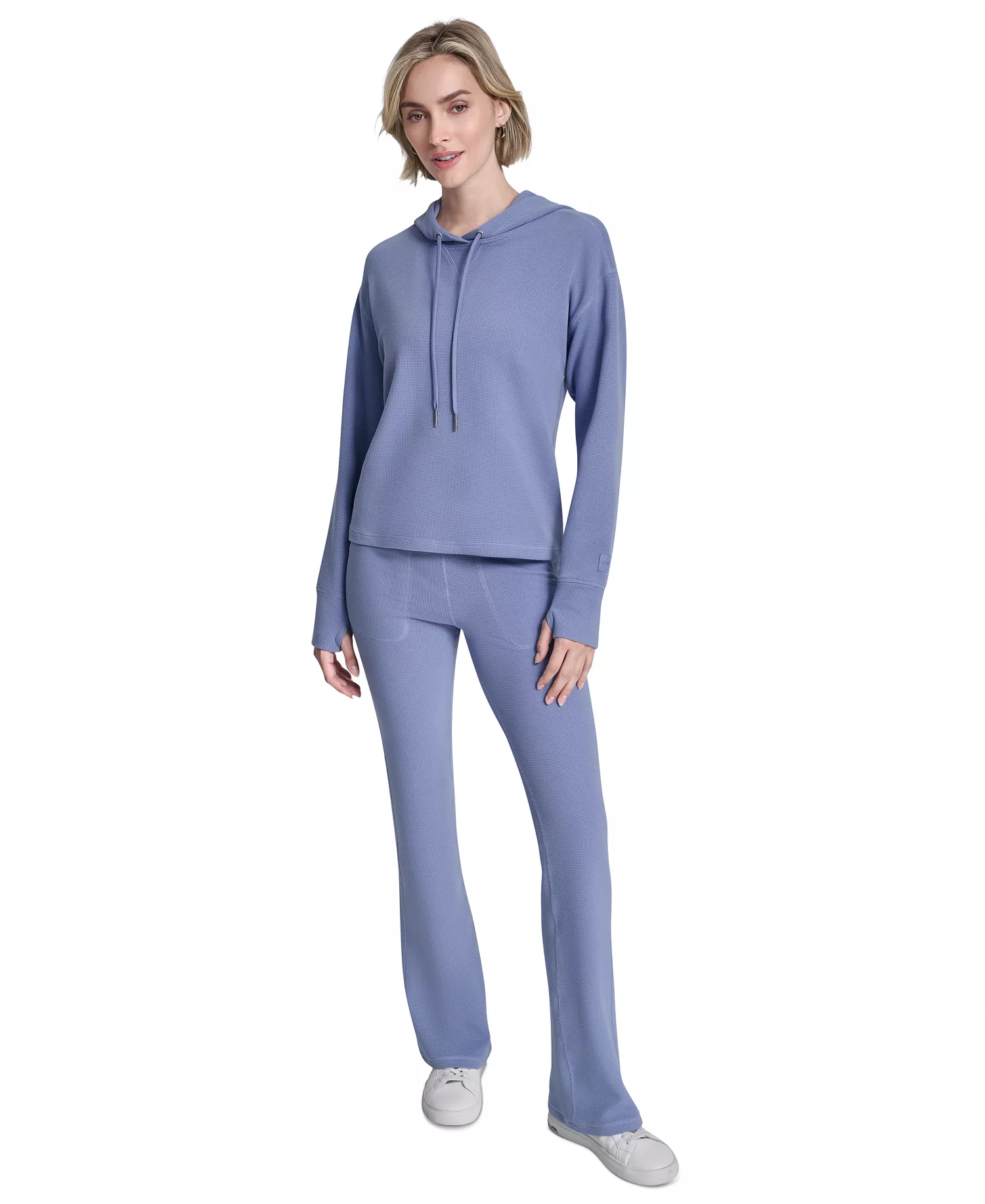 Women's Transcend Thermal V-Inset Hoodie - Bluestone - L