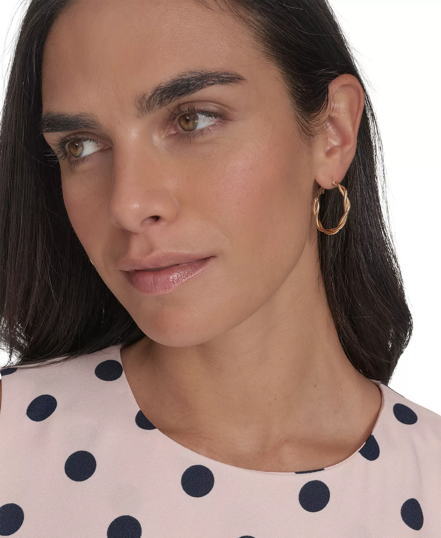 Women's Belted Dot Printed Midi Dress - Blossom Indigo - 0P