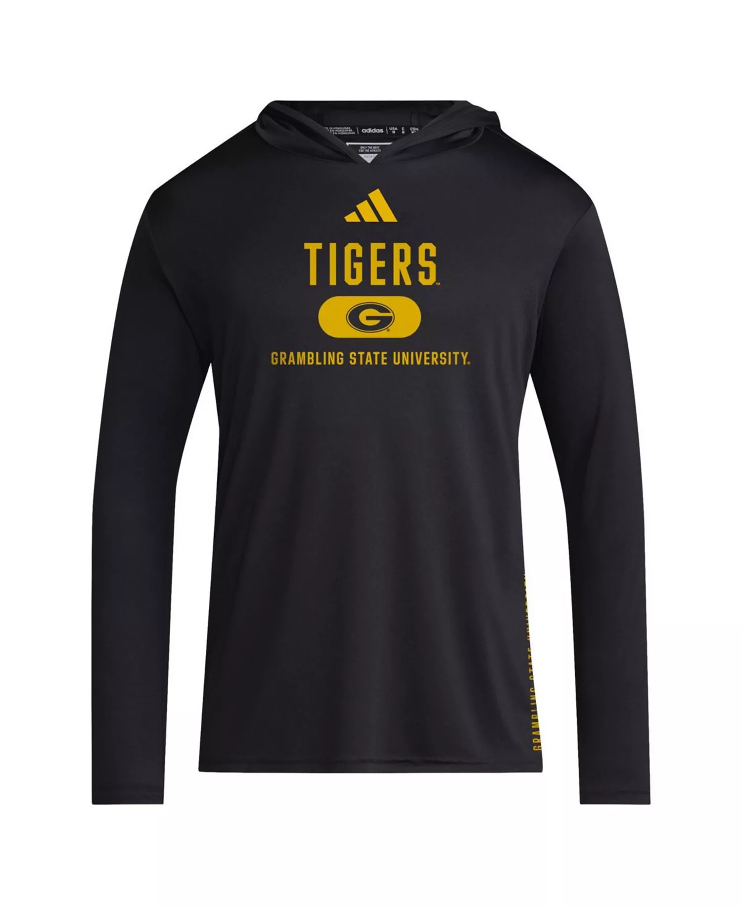 Men's Black Grambling Tigers 2024 Sideline Hooded Long Sleeve T-Shirt - Black - L