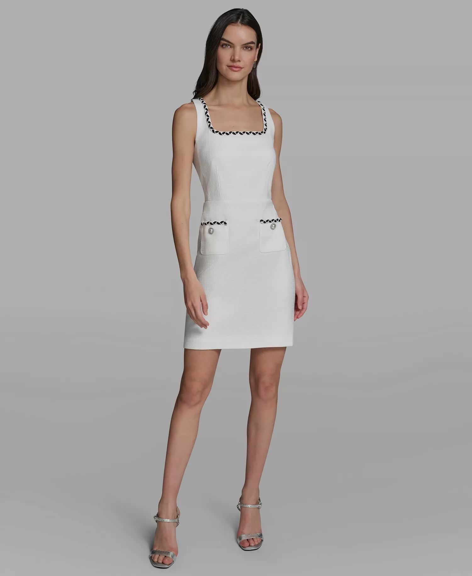 Women's Scoop Neck Shift Dress - Soft White - 0