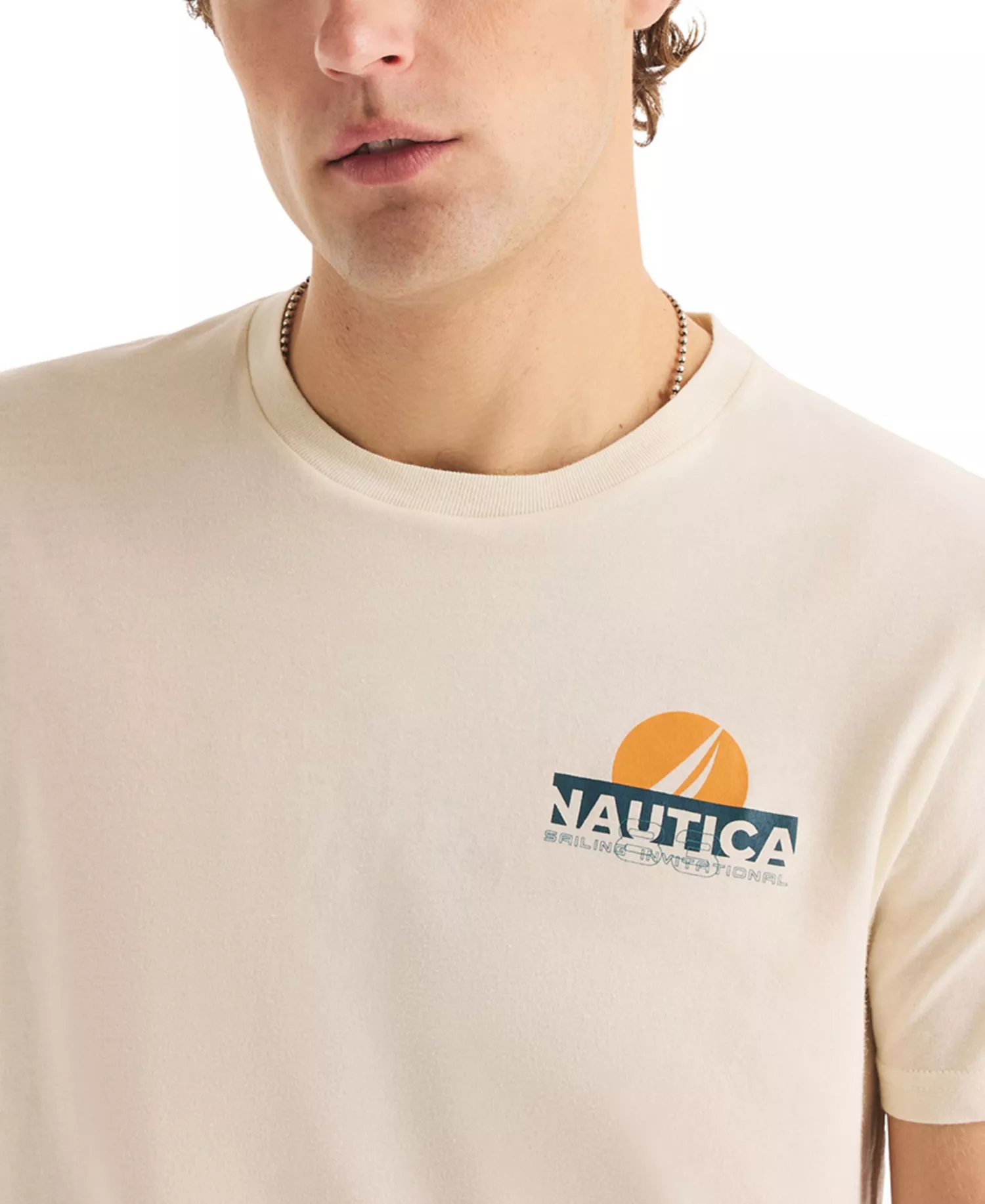Men's Short-Sleeve Sailing T-Shirt - Natural - L
