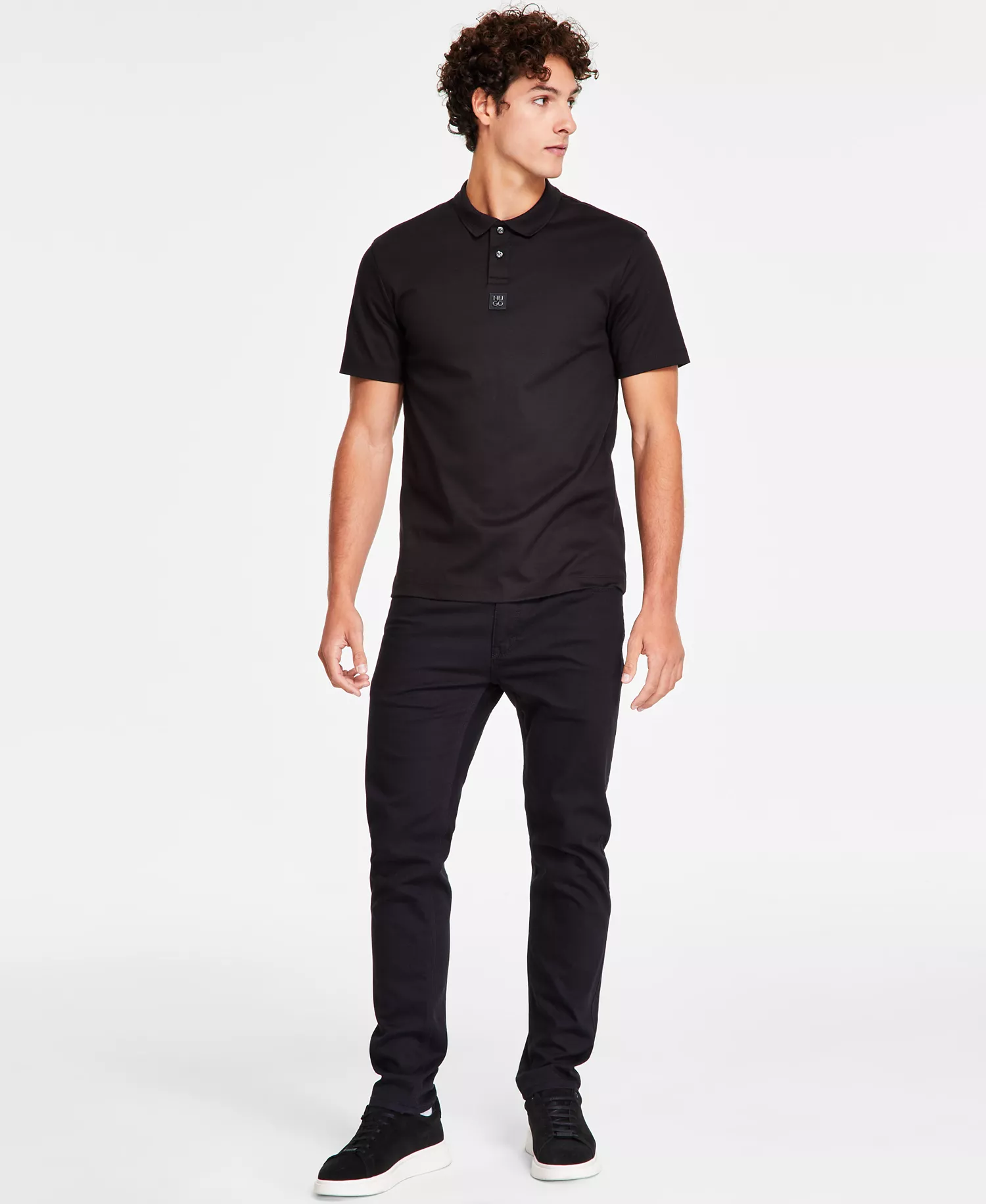 Men's Regular-Fit Polo Shirt - Black - 2XL