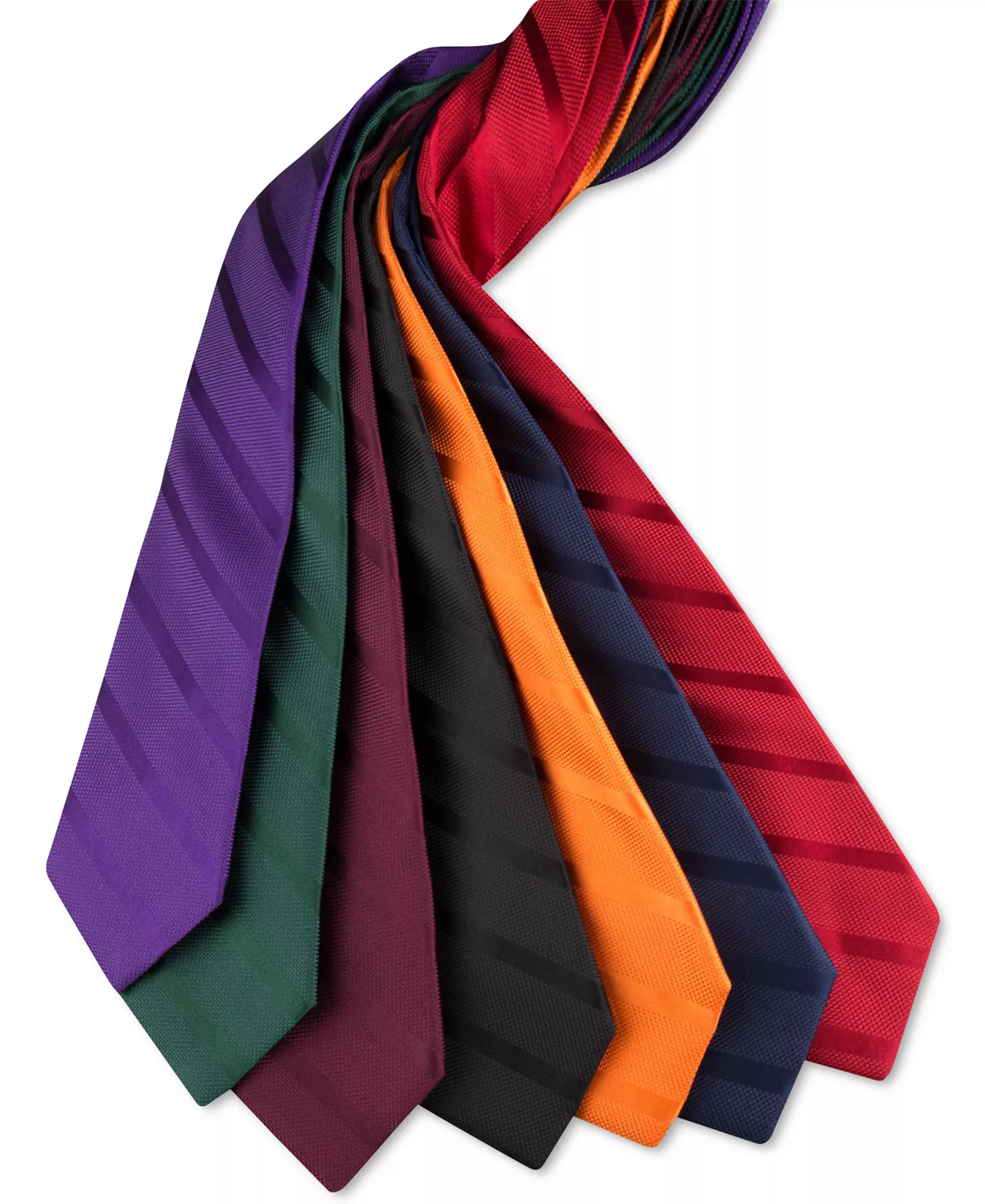 Men's Solid Textured Stripe Tie - Black - ONE SIZE