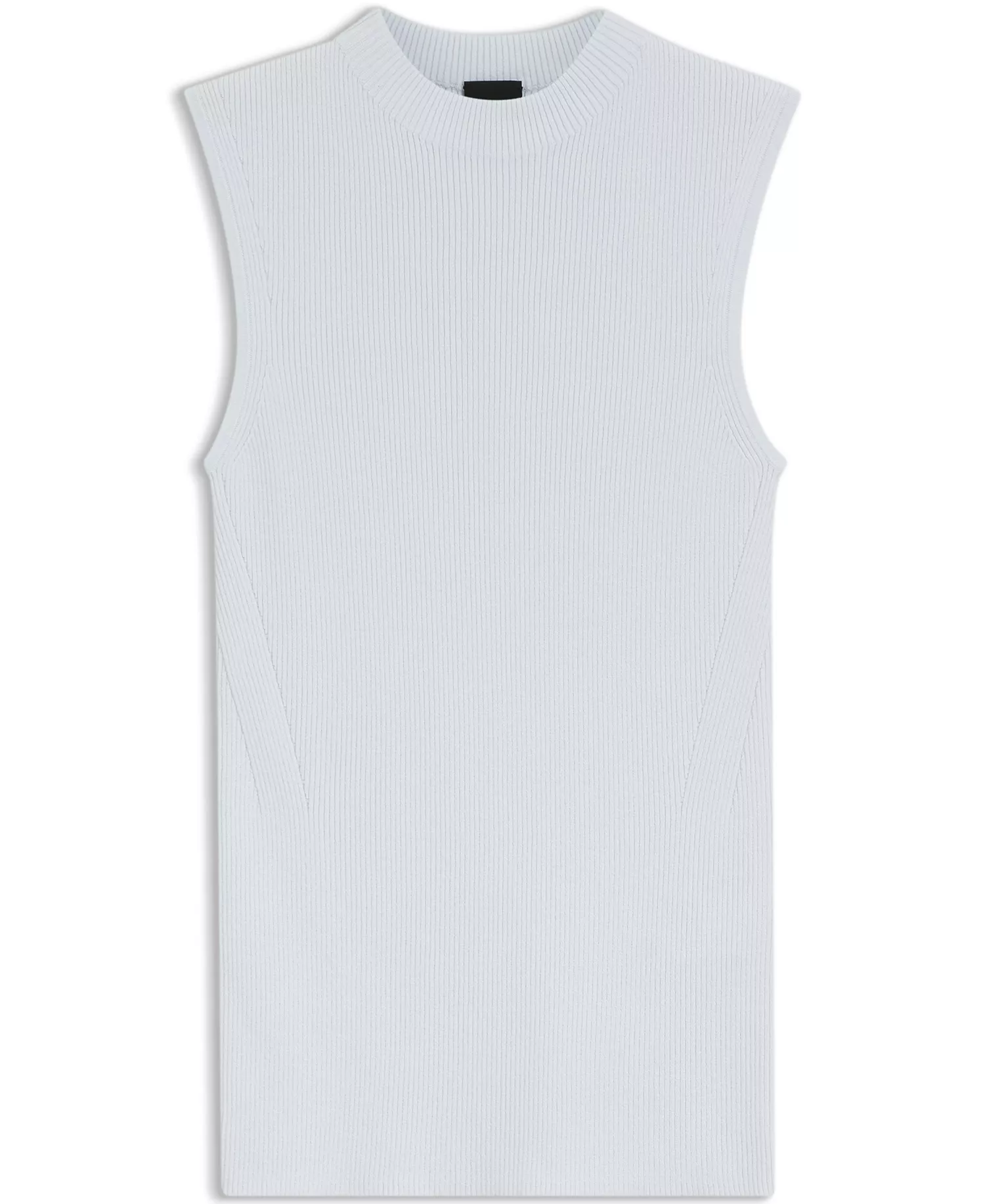 BOSS by Women's Mock Neckline Ribbed-Knit Top - Open Blue - L