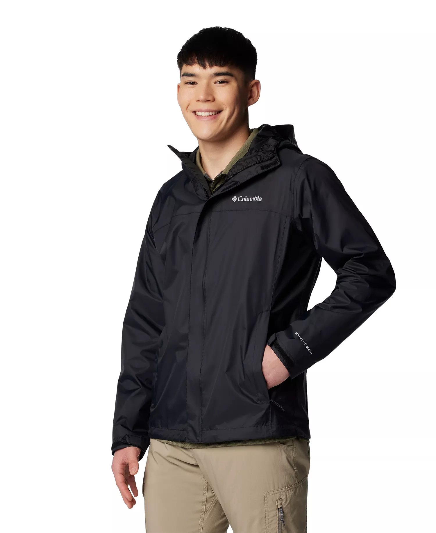 Men's Watertight II Water-Resistant Rain Jacket - Black - L