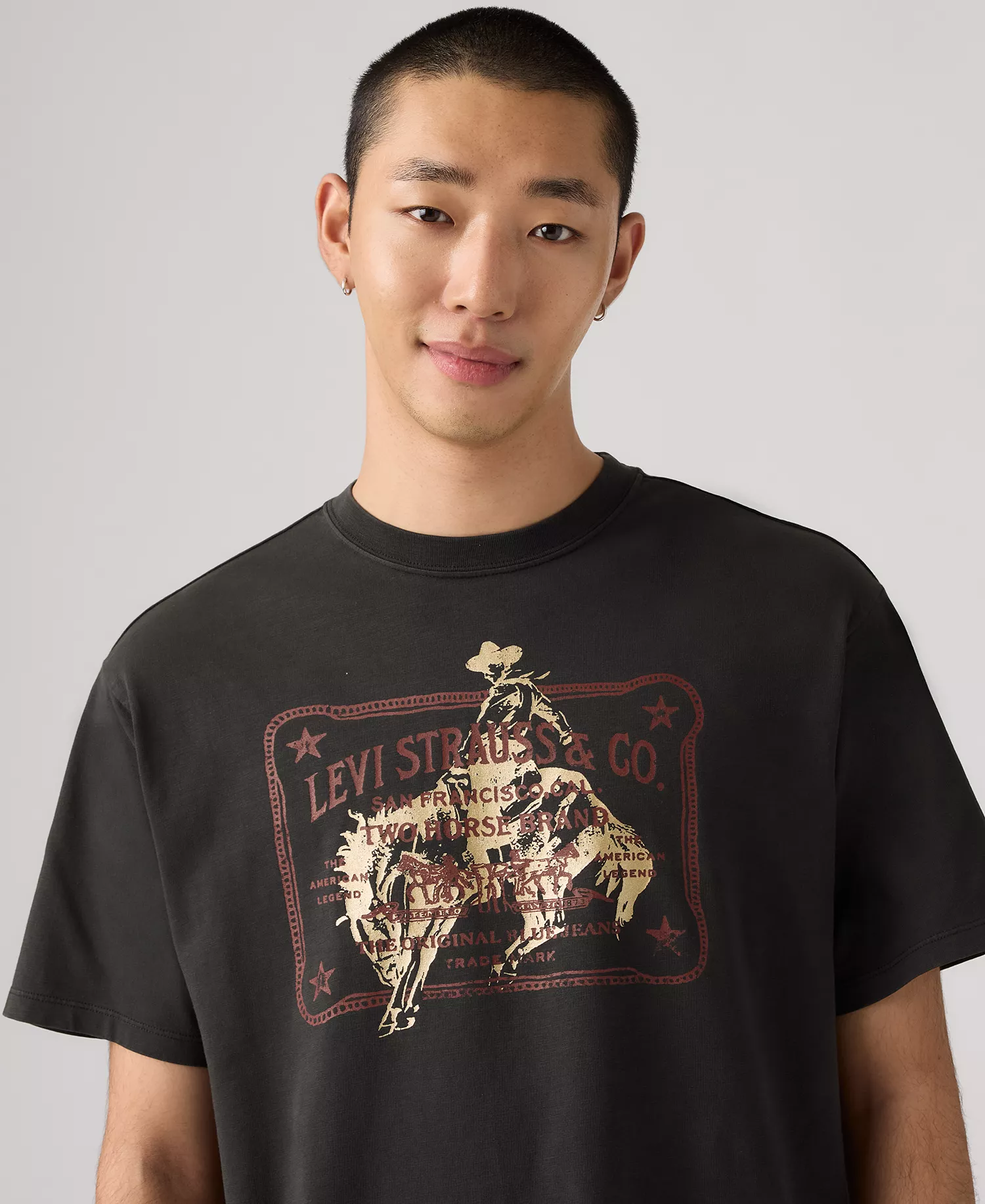 Levis Mens SS Vintage Graphic Tees - Black - 2XL