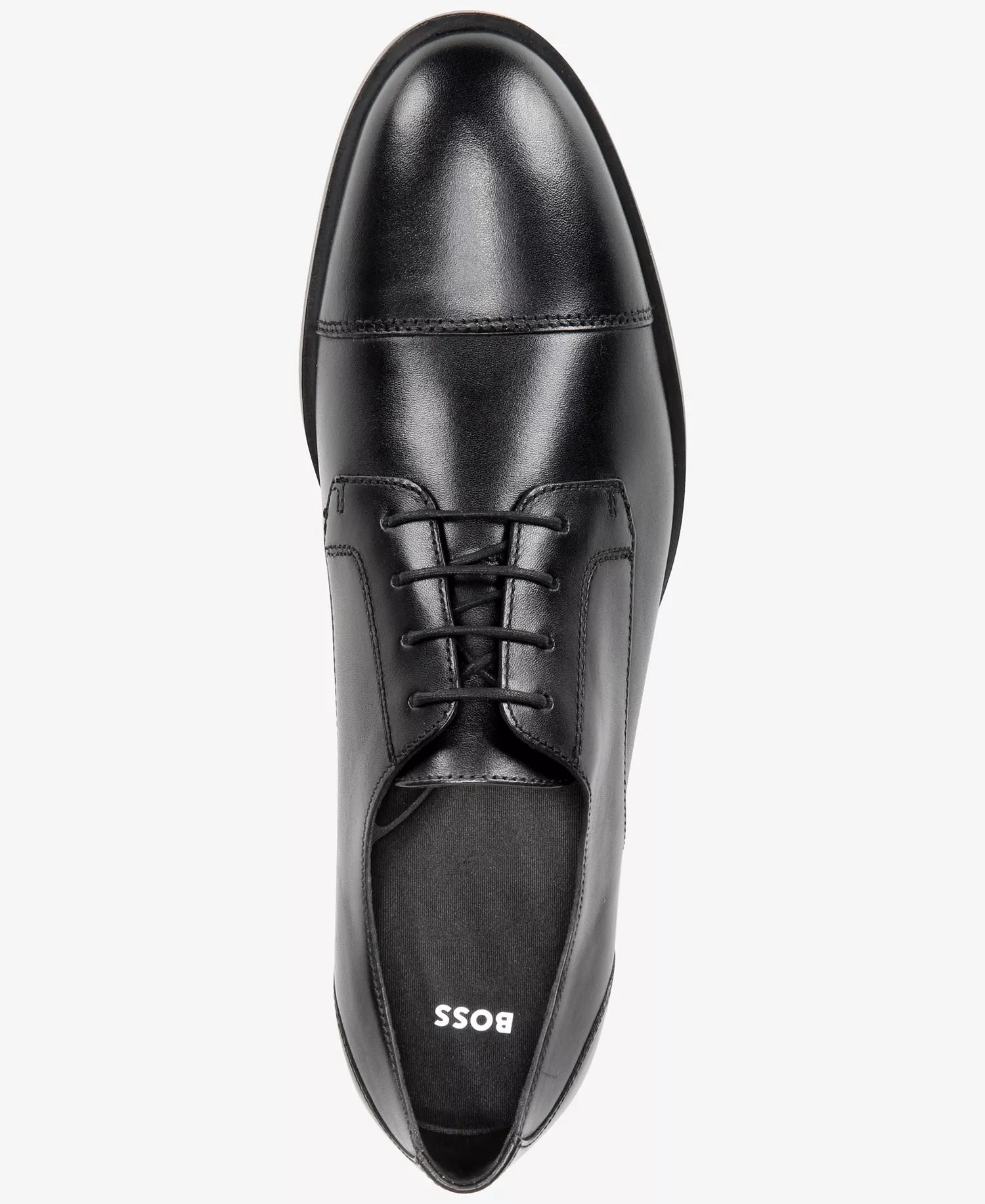 BOSS by Men's Colby Cap Toe Derby Dress Shoes - Black - 10M