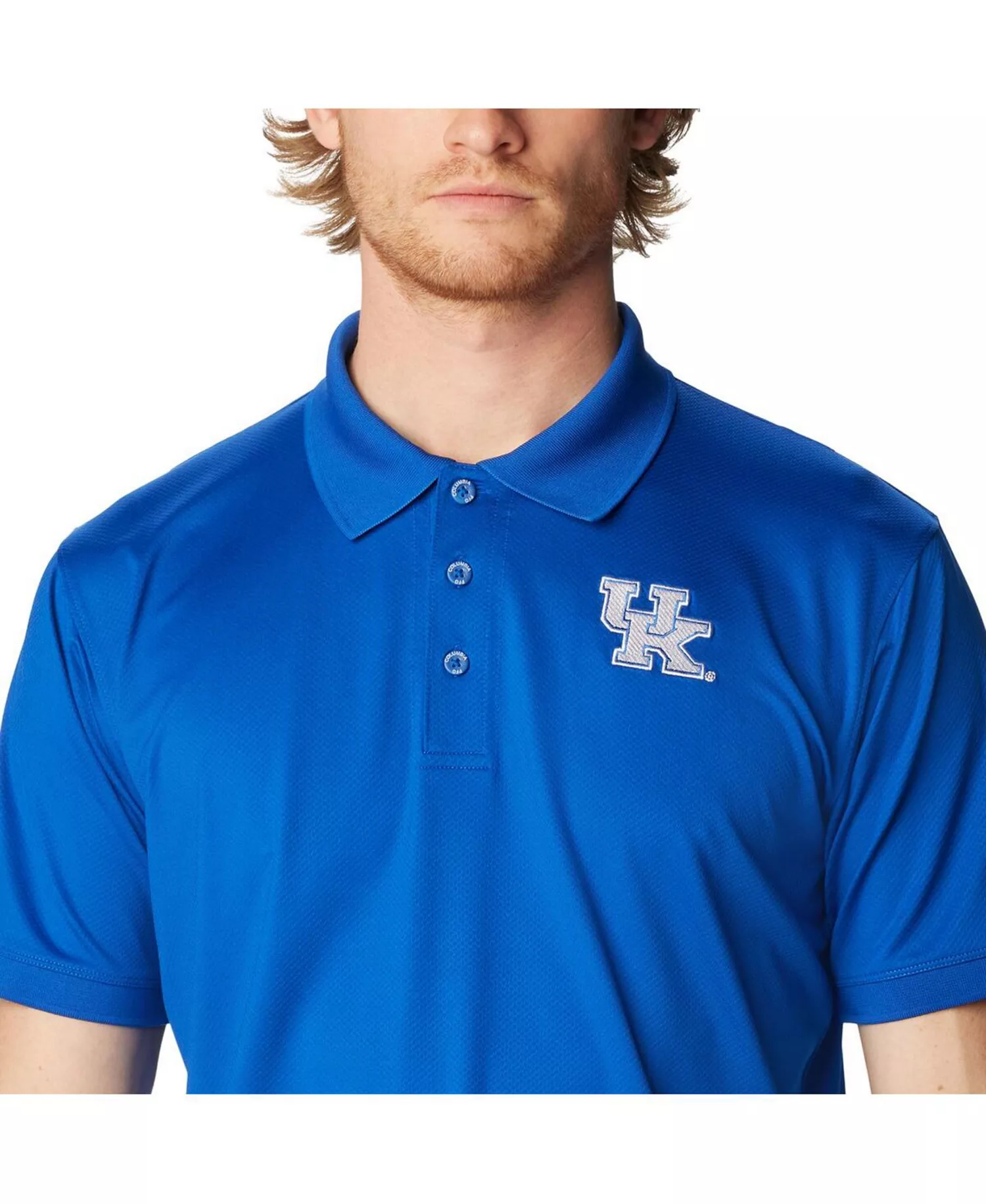 Men's Royal Kentucky Wildcats PFG Tamiami Omni-Shade Polo Shirt - Royal - L