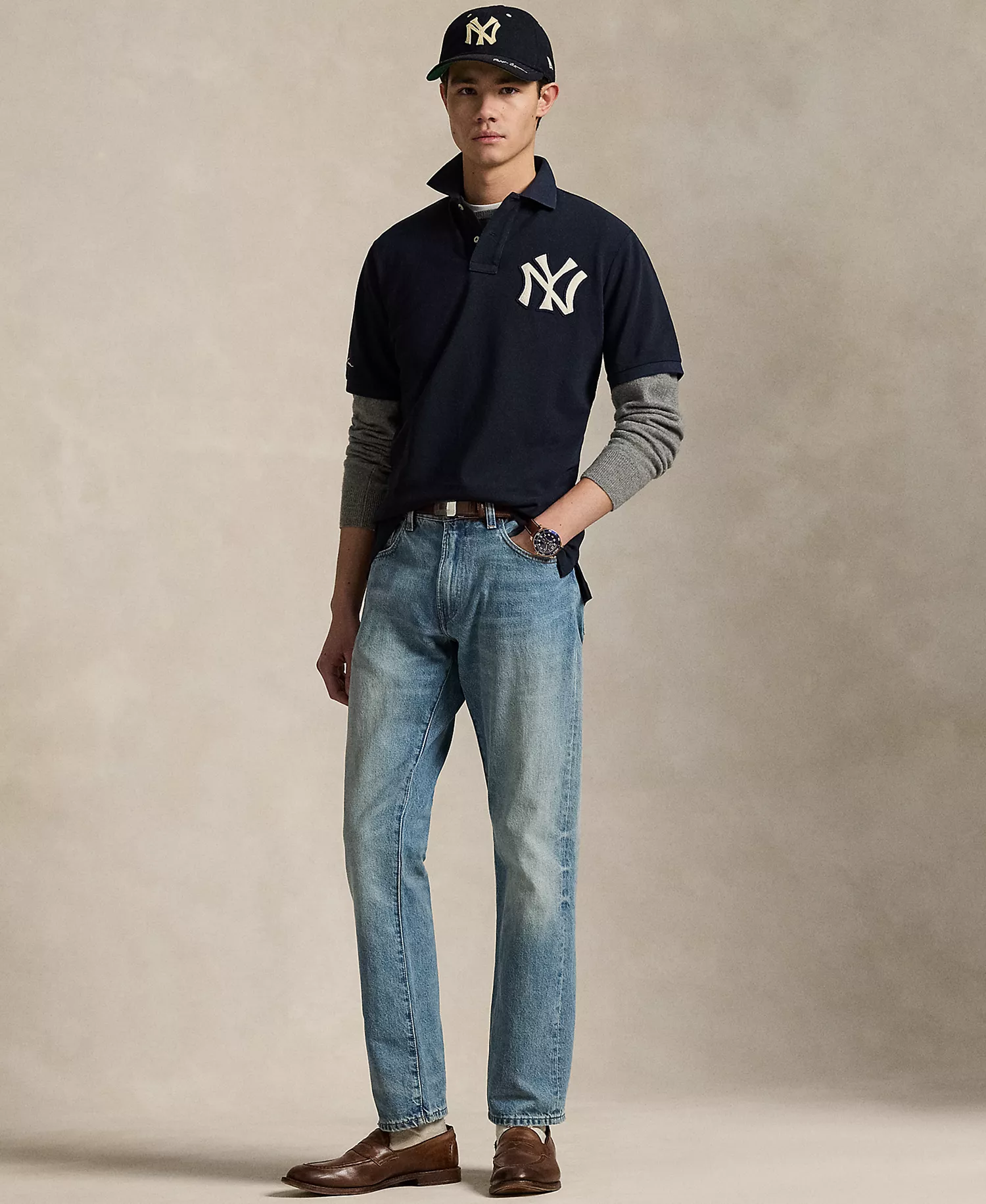 Unisex Yankees Polo Shirt - Aviator Navy - 2XL