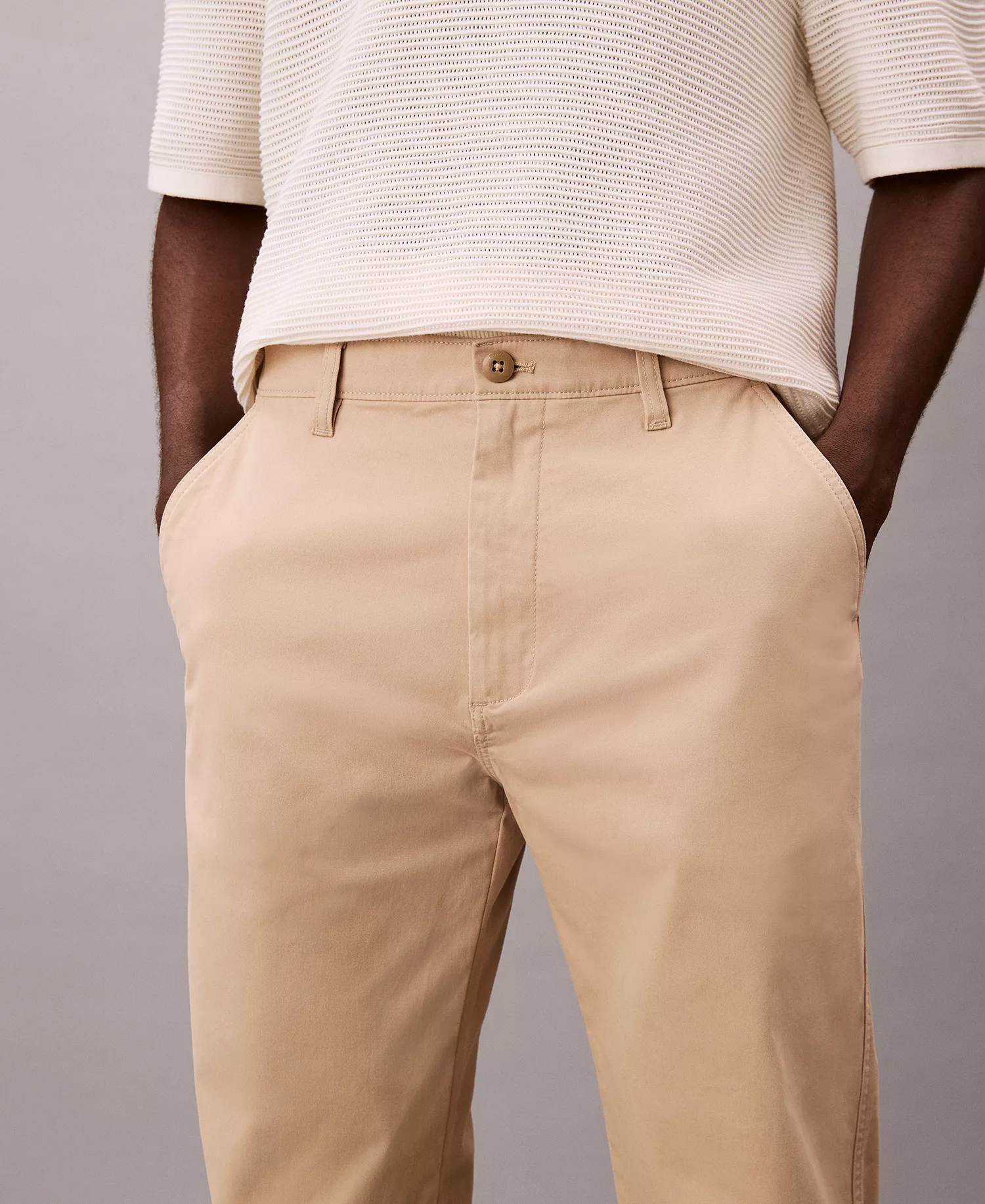 Men's Straight-Fit Chino Pants - Beige - 29x30