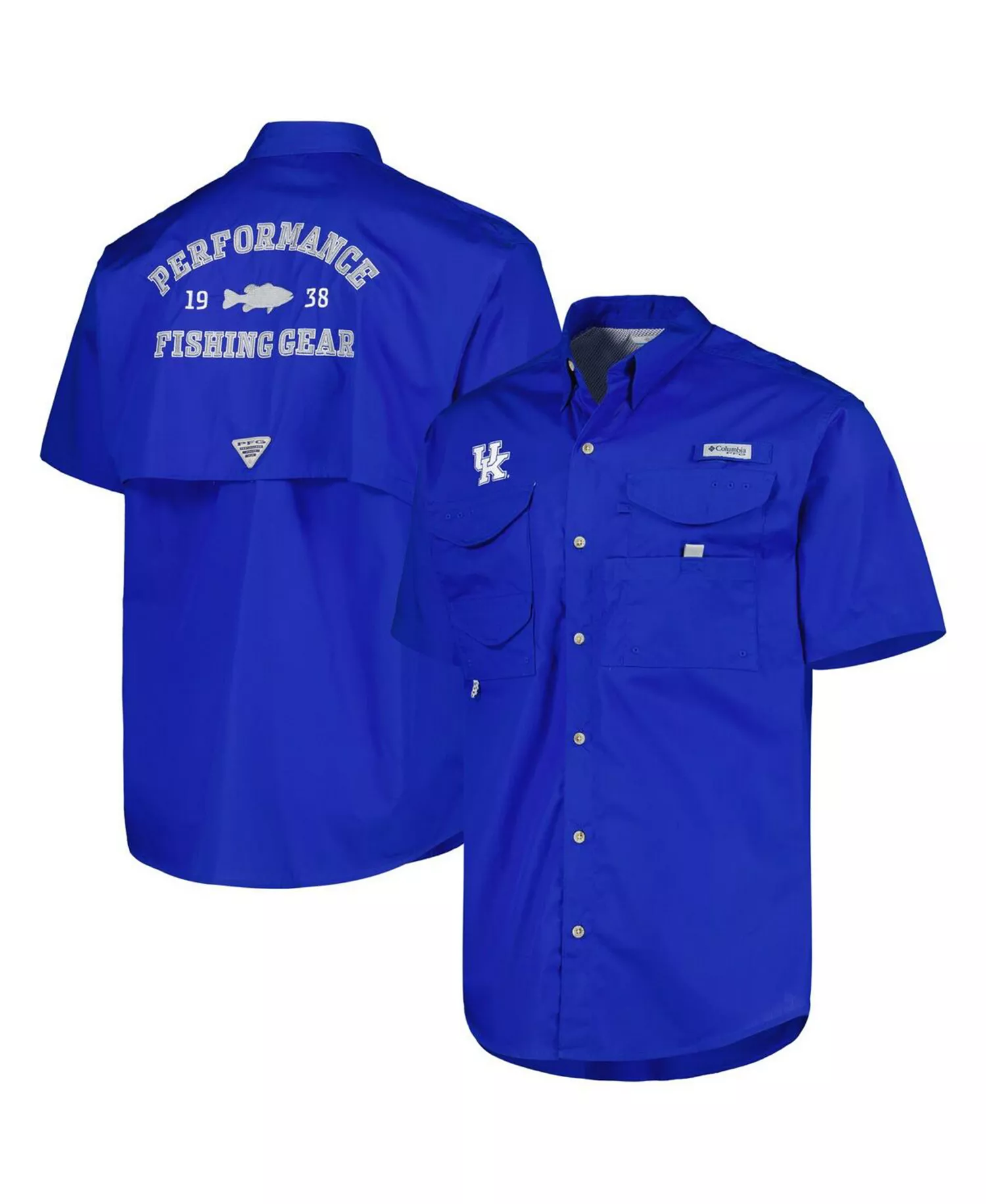 Men's Royal Kentucky Wildcats Bonehead Button-Up Shirt - Royal - 2XL