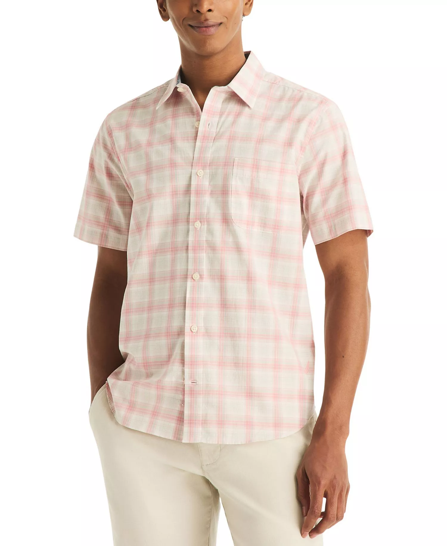 Men's Short-Sleeve Collared Shirt - Zephyr Pink - 2XL
