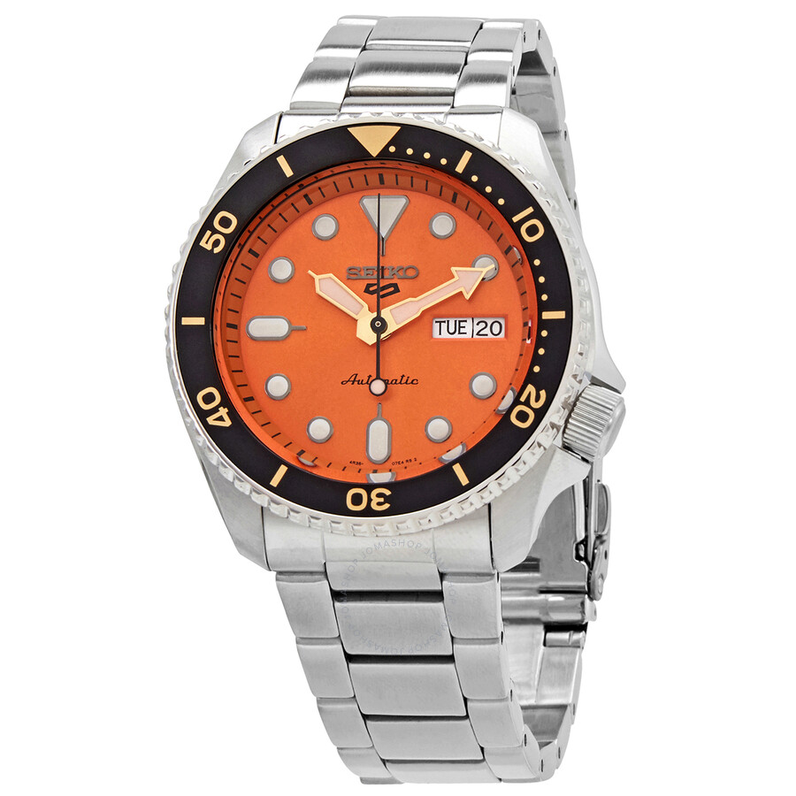 Seiko 5 Sports Automatic Orange Dial Men's Watch