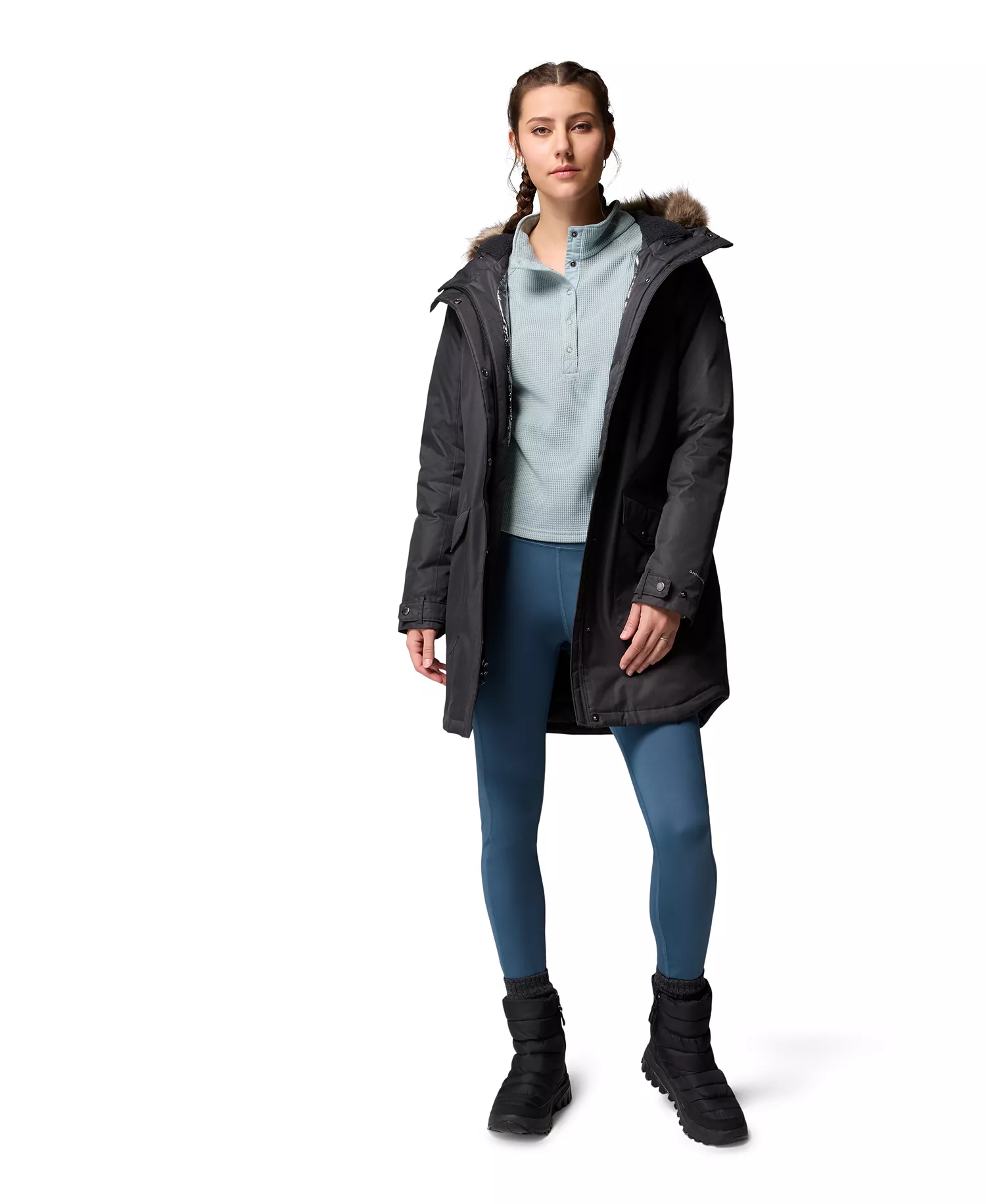 Women's Suttle Mountain Long Insulated Jacket - Black - L
