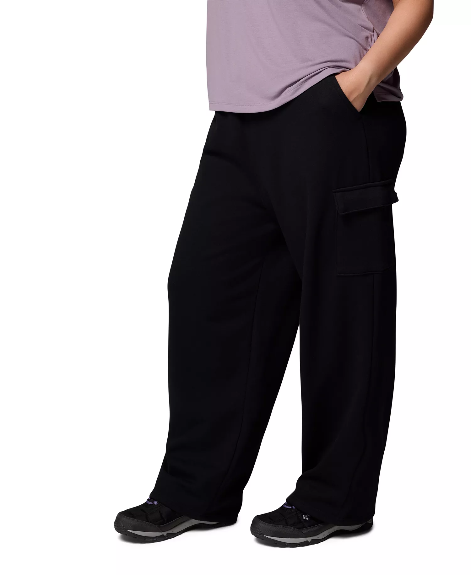 Plus Aldermore Fleece Cargo Pants - Black - 1X