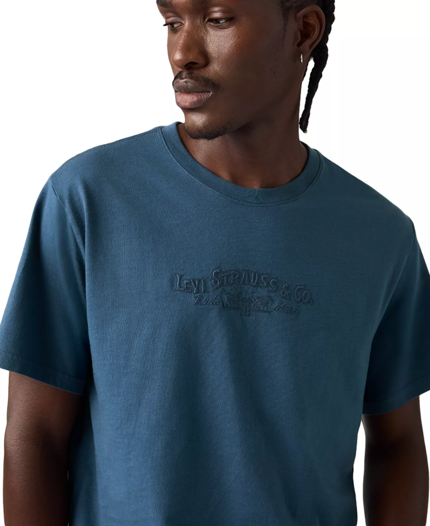 Men's Relaxed-Fit Logo Graphic T-Shirt - Blue - 2XL
