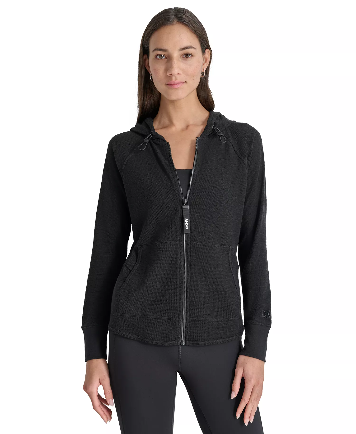 Women's Sport Zip-Front Hoodie - Black - L