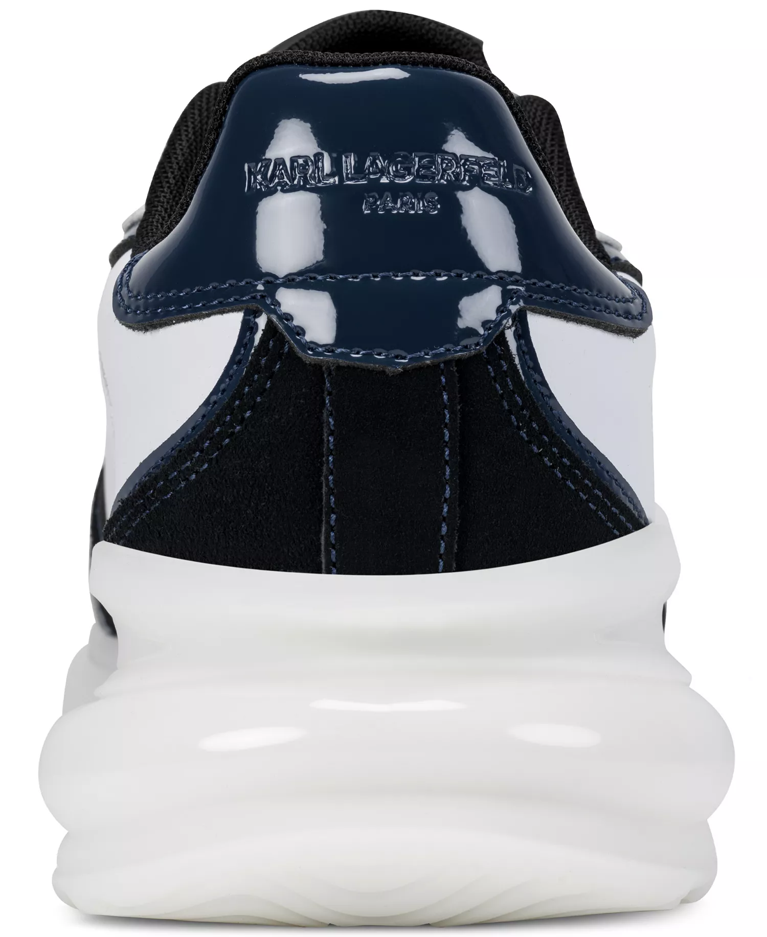 PARIS Men's Side Logo Embroidered Runner Gaetan Sneakers - White/Blue - 10.5M