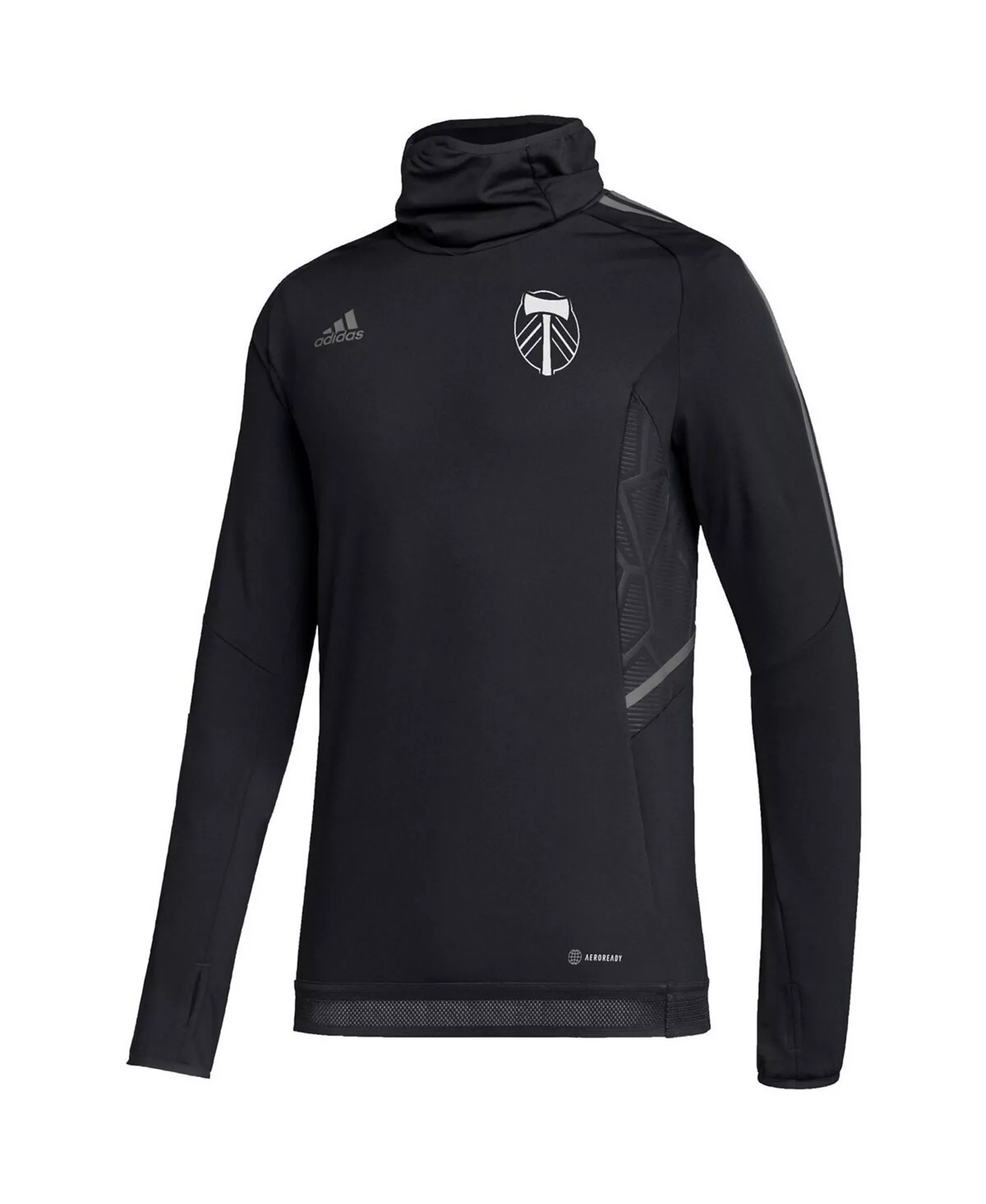 Men's Black Portland Timbers COLD.RDY Raglan Warmup Pullover Jacket - Black - M