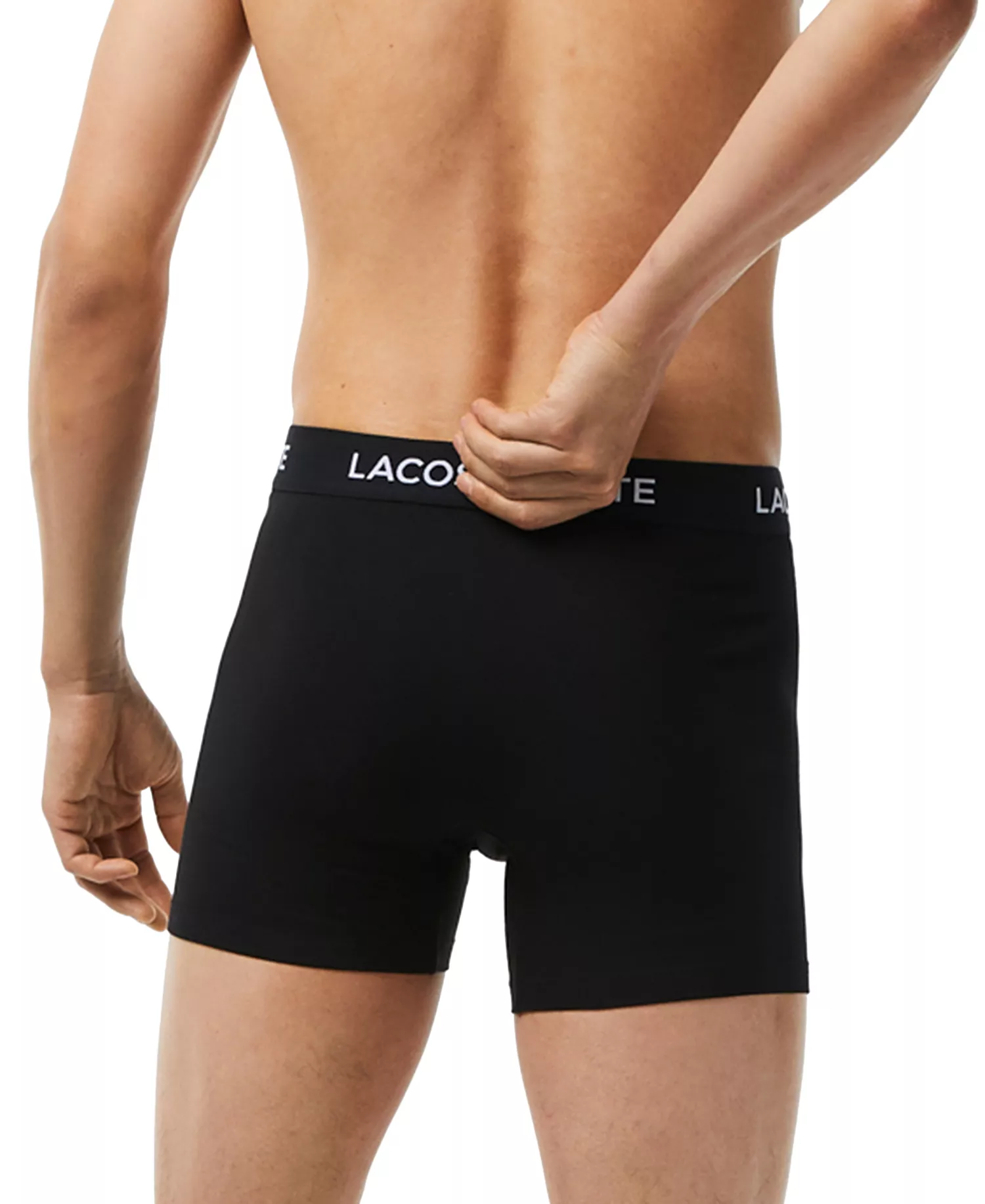 Men's 5- Pack Cotton Stretch Boxer Briefs - Black - L