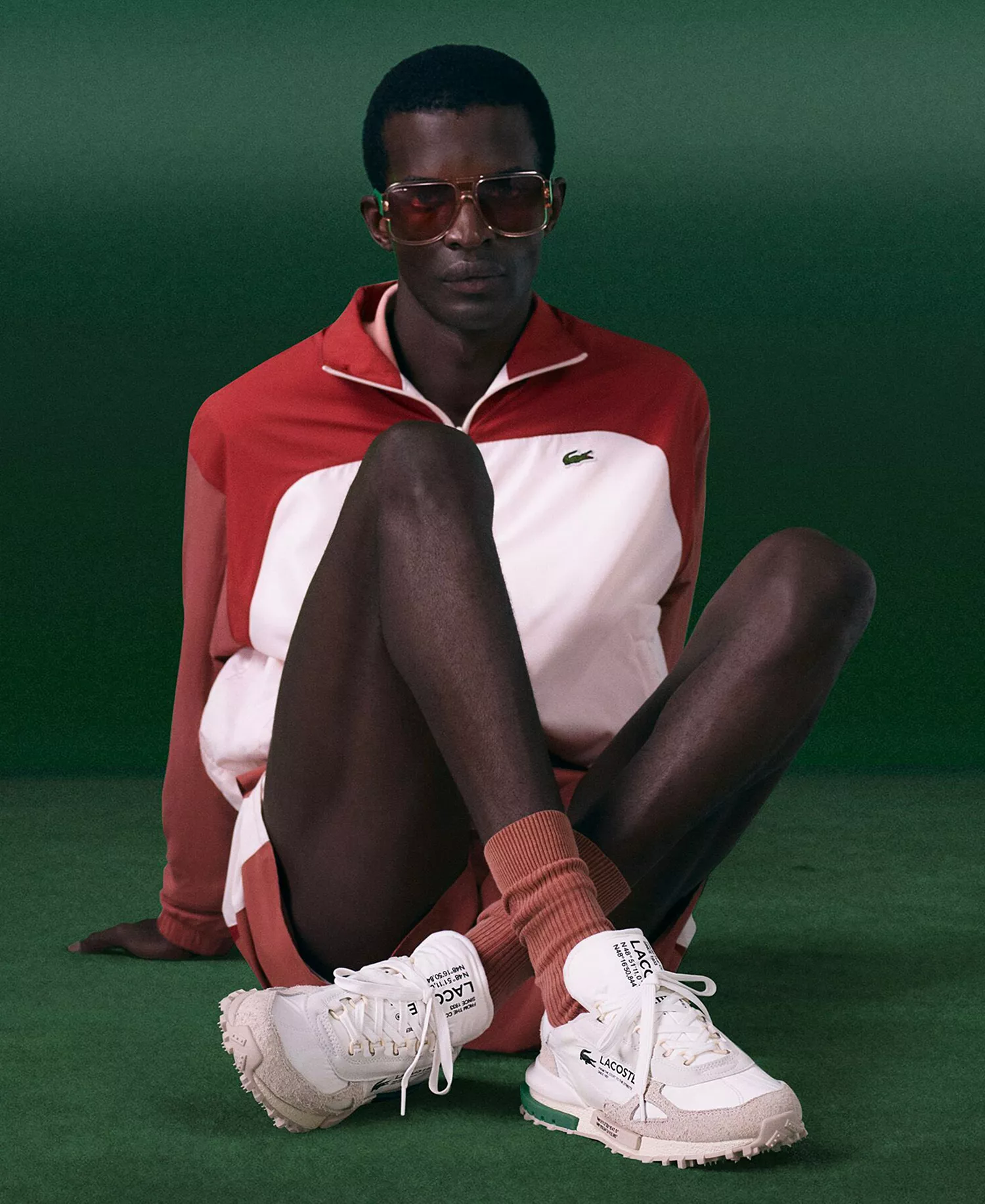 Men's Elite Active Lace-Up Sneakers - White/Dark Green - 12M