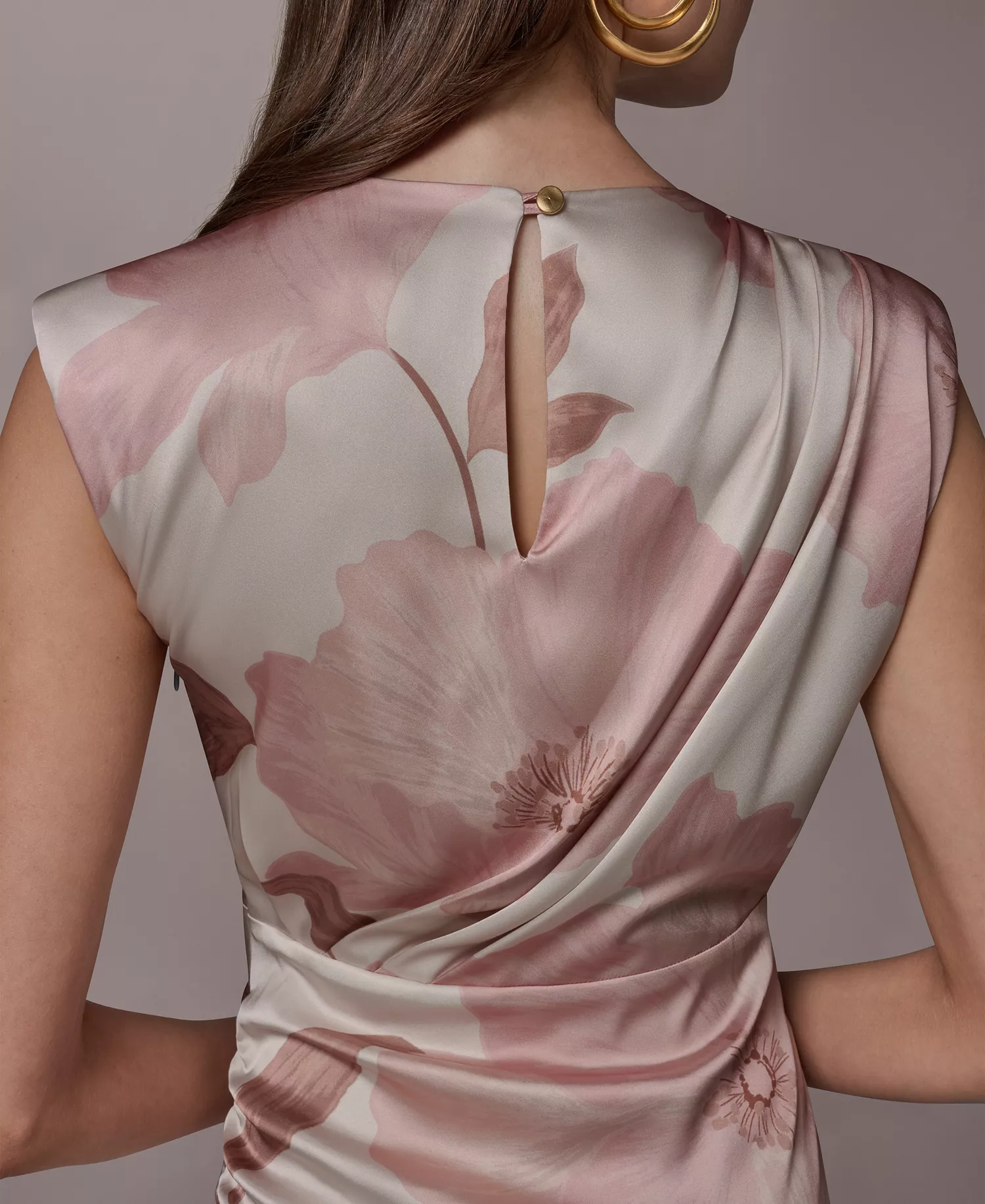 Women's Crewneck Sheath Dress - Snow Petal Multi - 10