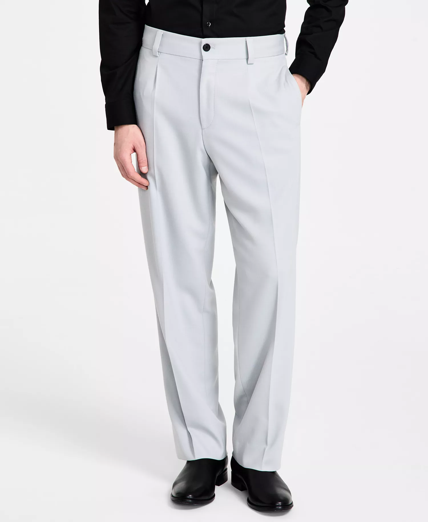 Men's Modern-Fit Suit Pants - Light Grey - 30R