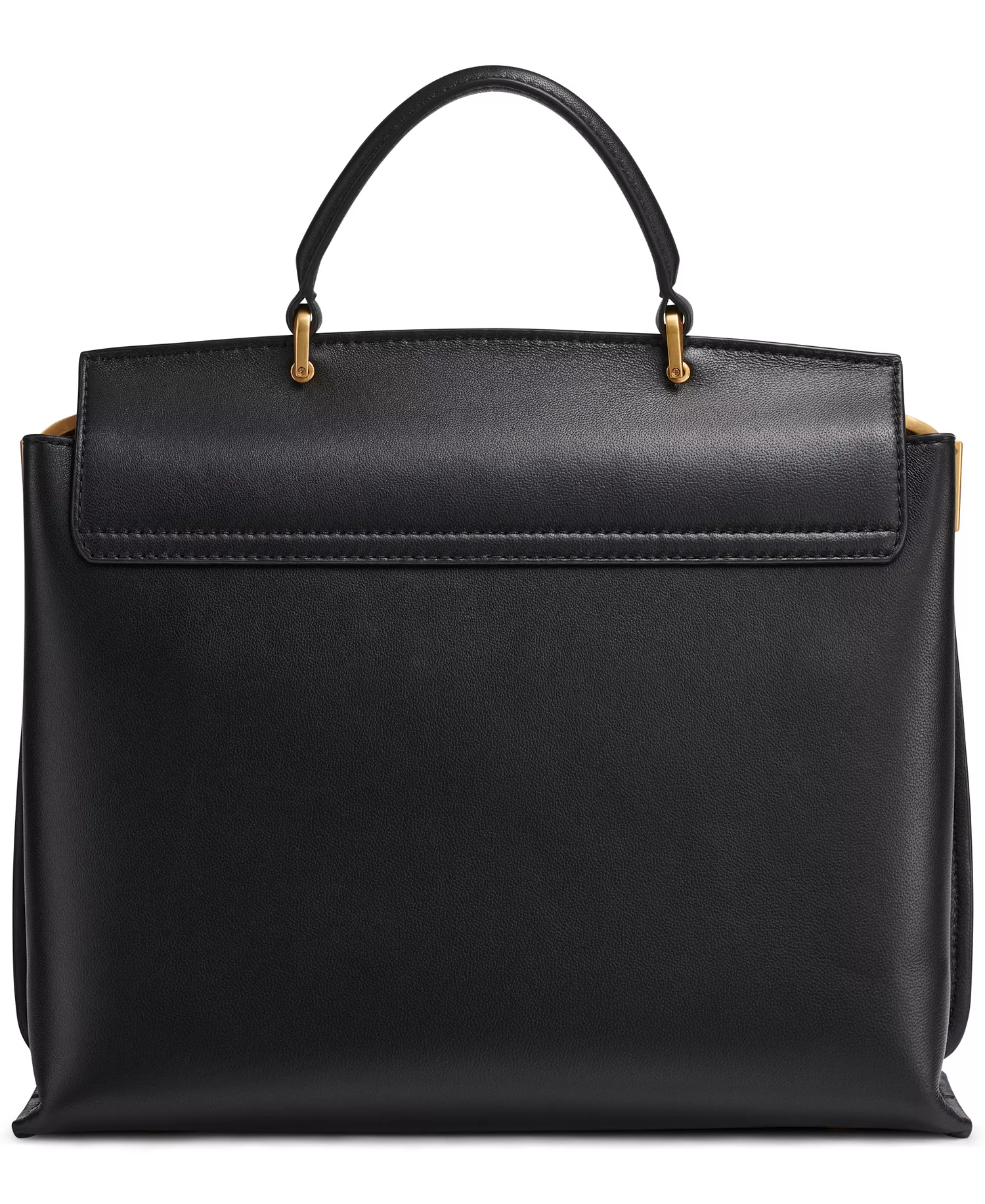 Turn-Lock Bridgehampton Small Satchel Bag - Black/Gold - NO SIZE