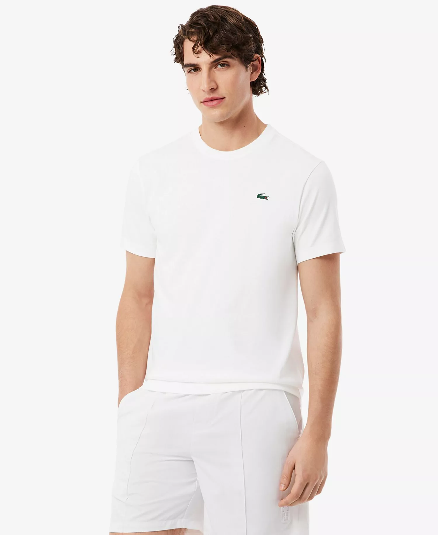 Men's Ultra-Dry Printed Crewneck Tennis T-Shirt - White - L