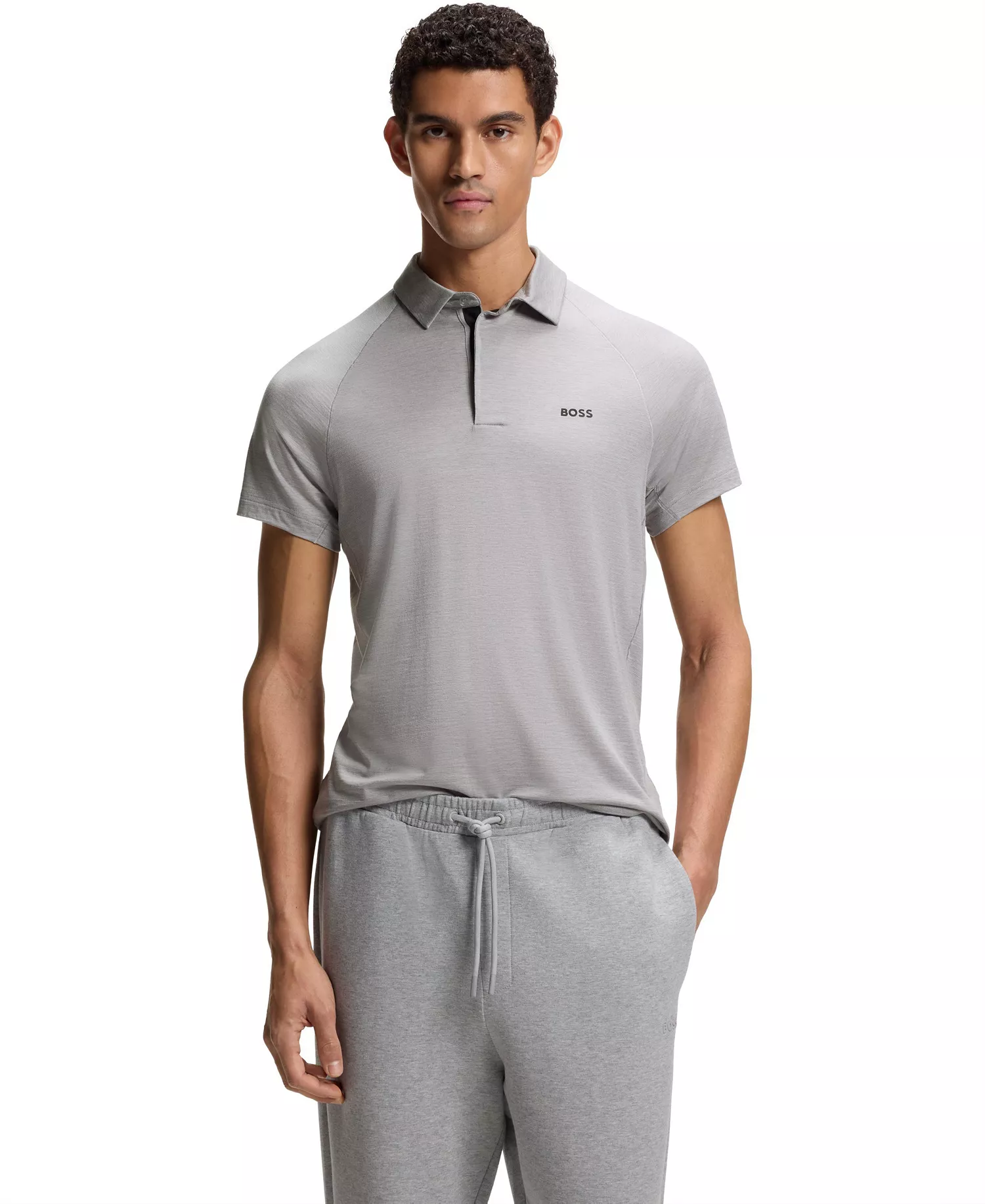 Men's Performance Active Slim-Fit Polo Shirt - Open Gray - L