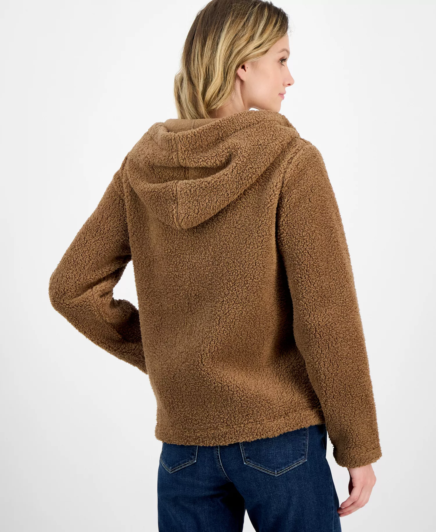 Nautica Women's Zippered Fleece Jacket - Barley - L