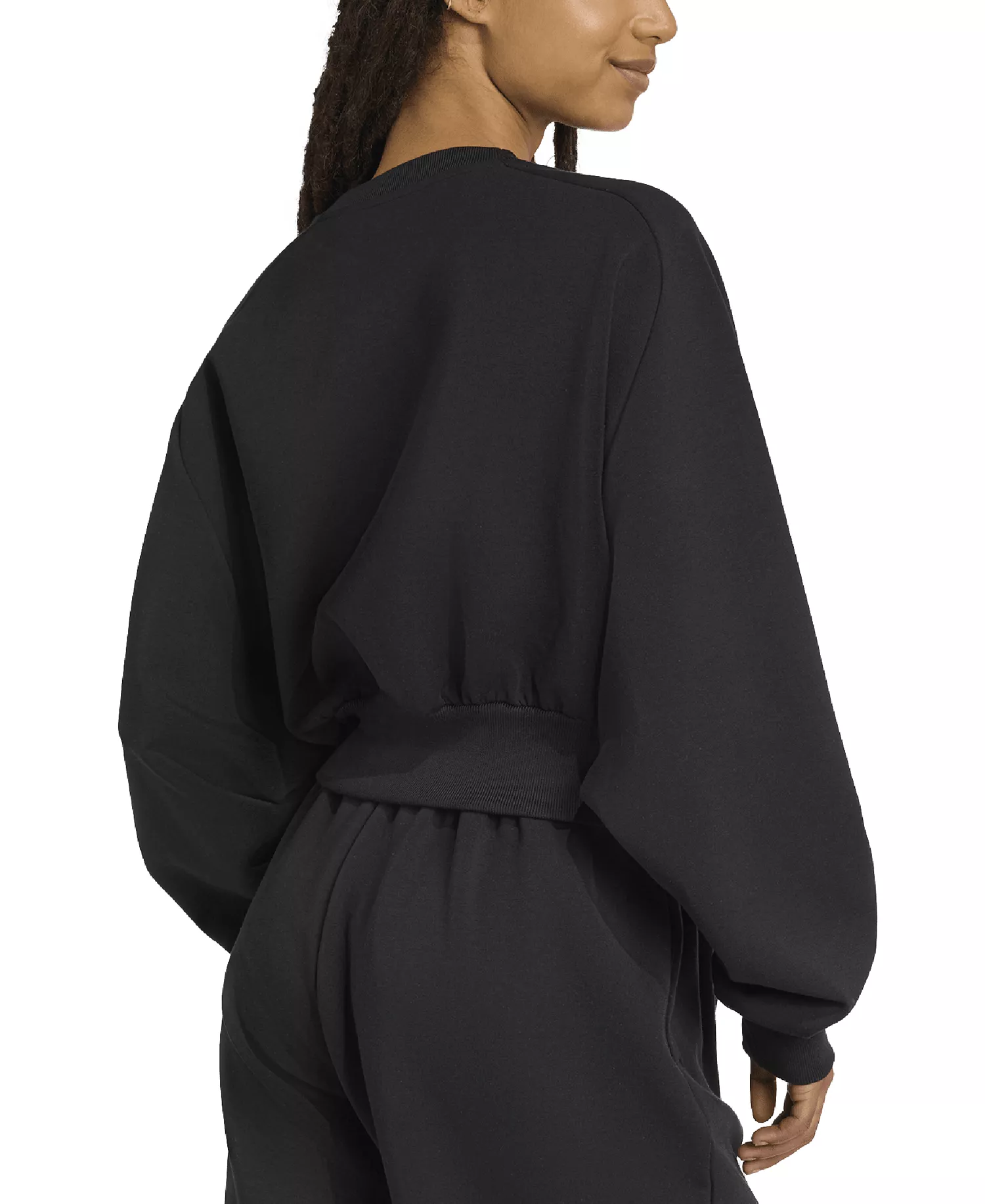 Women's Soft Lux Relaxed Crewneck Sweatshirt - Black - 2XL