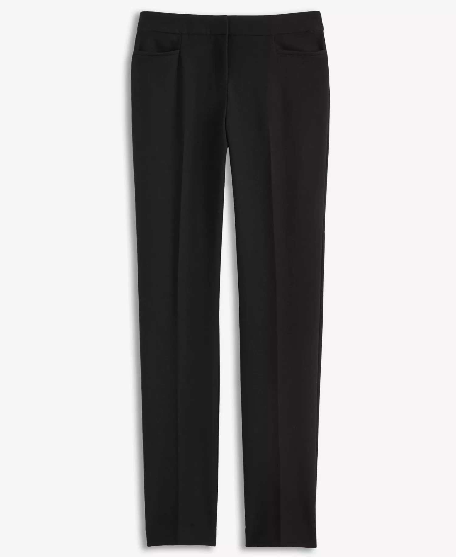 L-Pocket Straight-Leg Pants, Created for Macy's - Deep Black - 0