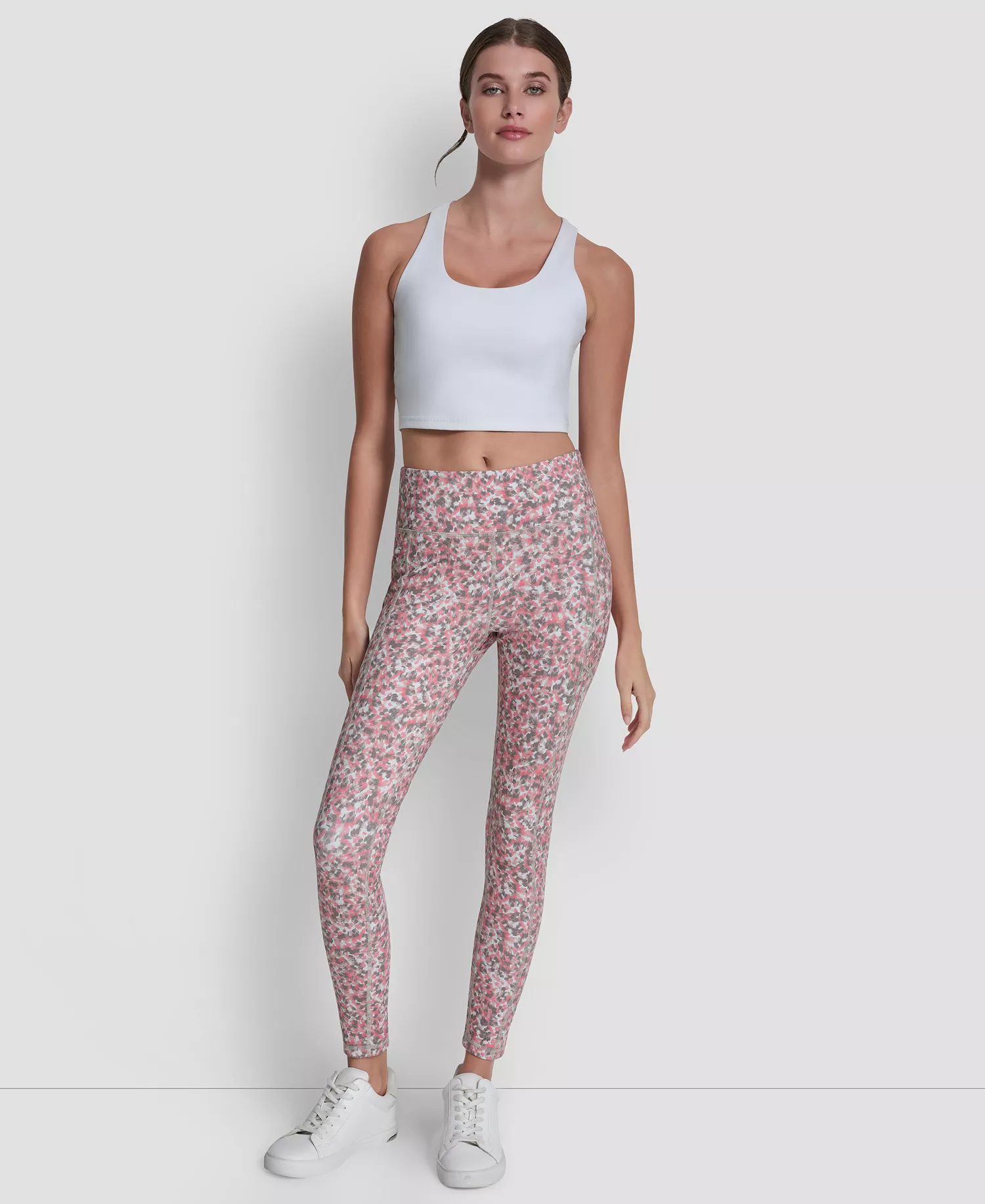 Women's Printed High-Wasit Fitness Tights - Boho Brush Sunkissed - L