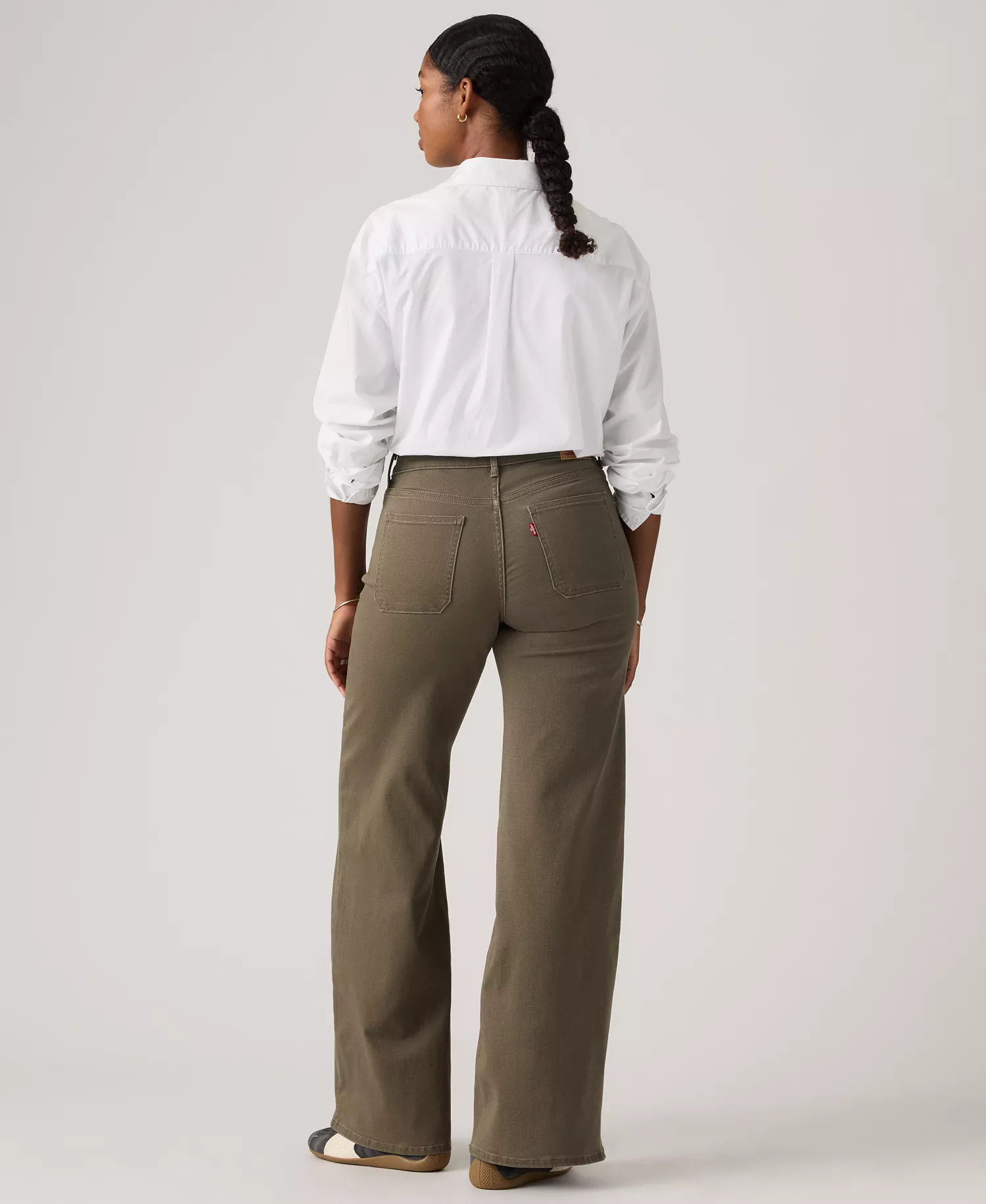 Women's 318 Seamed Wide-Leg Jeans - Canteen - 24