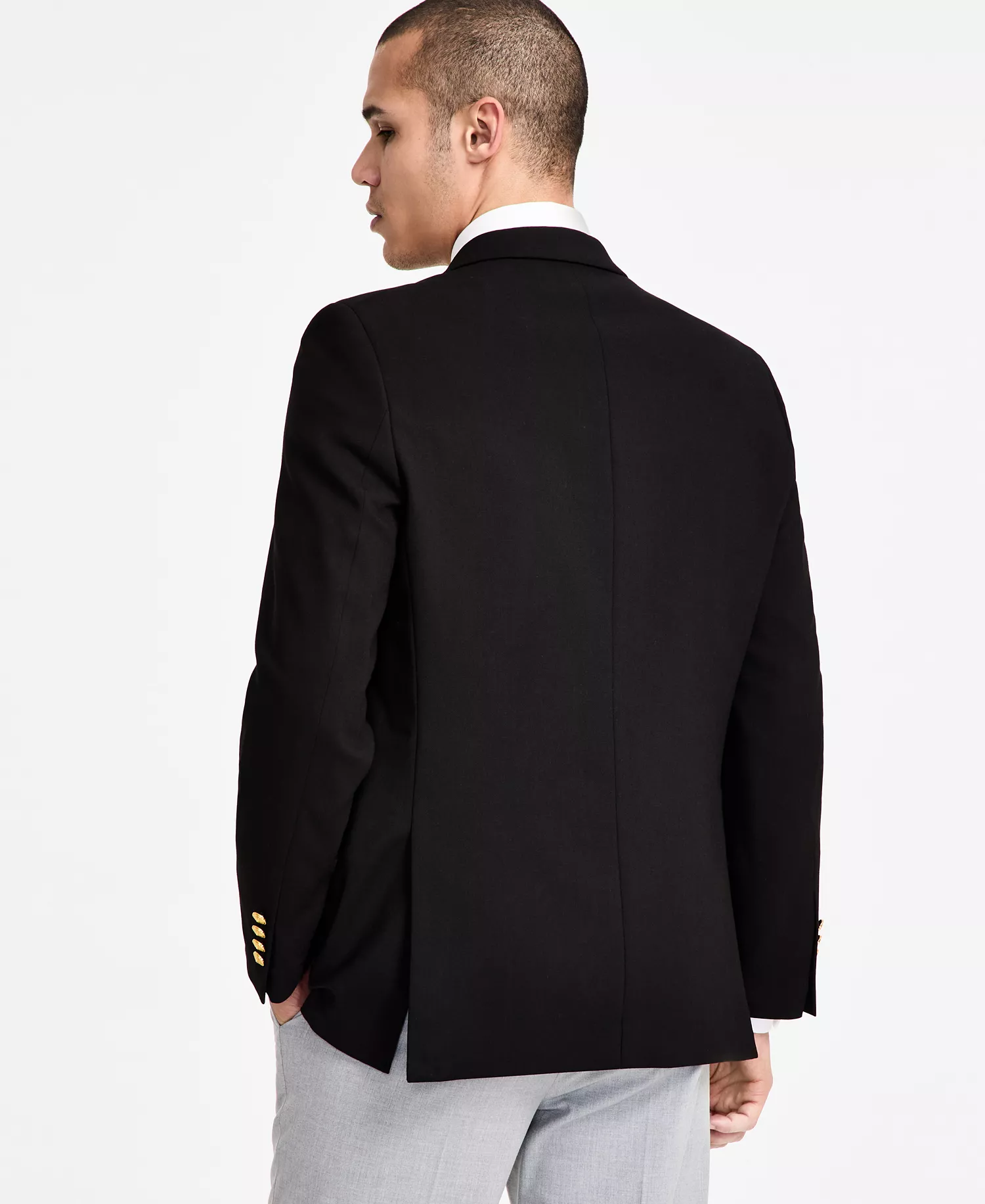 Men's Modern-Fit Active Stretch Solid Blazer - Black - 36R