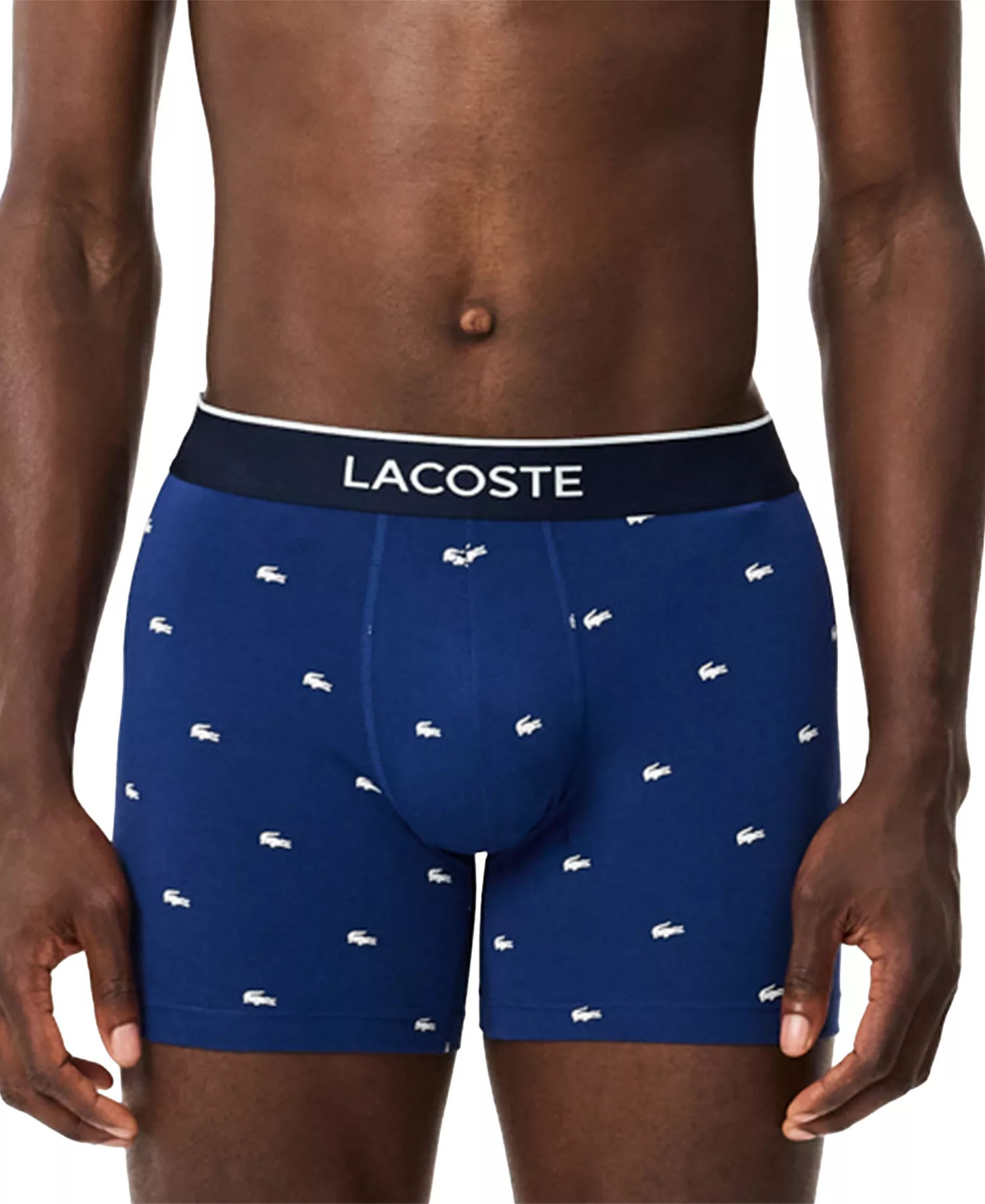 Men's Cotton Stretch Mini-Crocodile Boxer Briefs, 3-Pack - Black/Gray/Brown - L