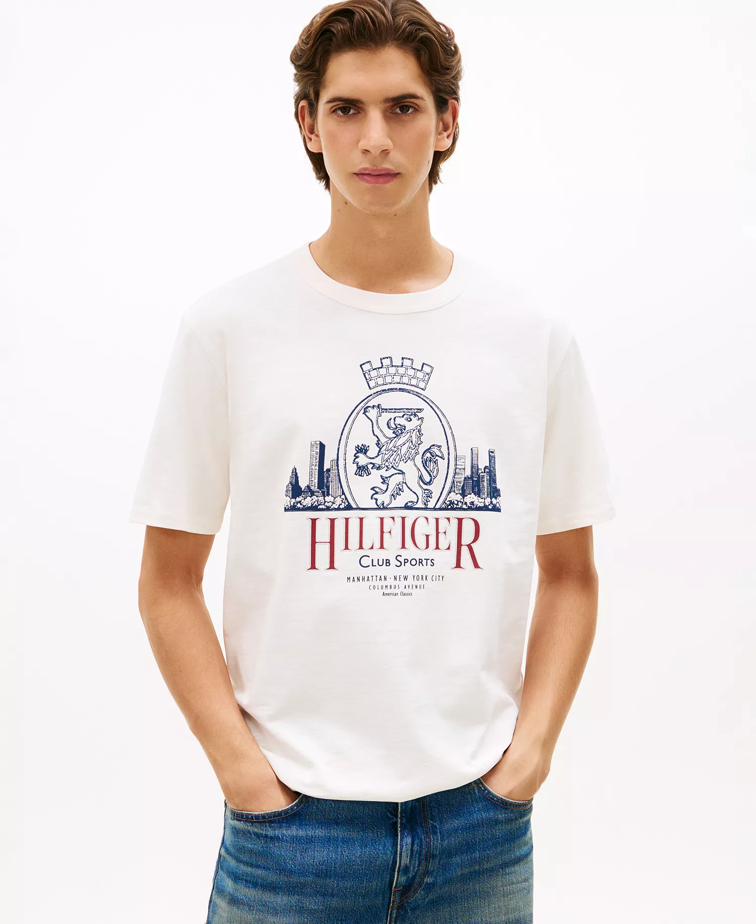 Men's Crewneck Heritage Series Crest T-Shirt - Ivory Petal - L