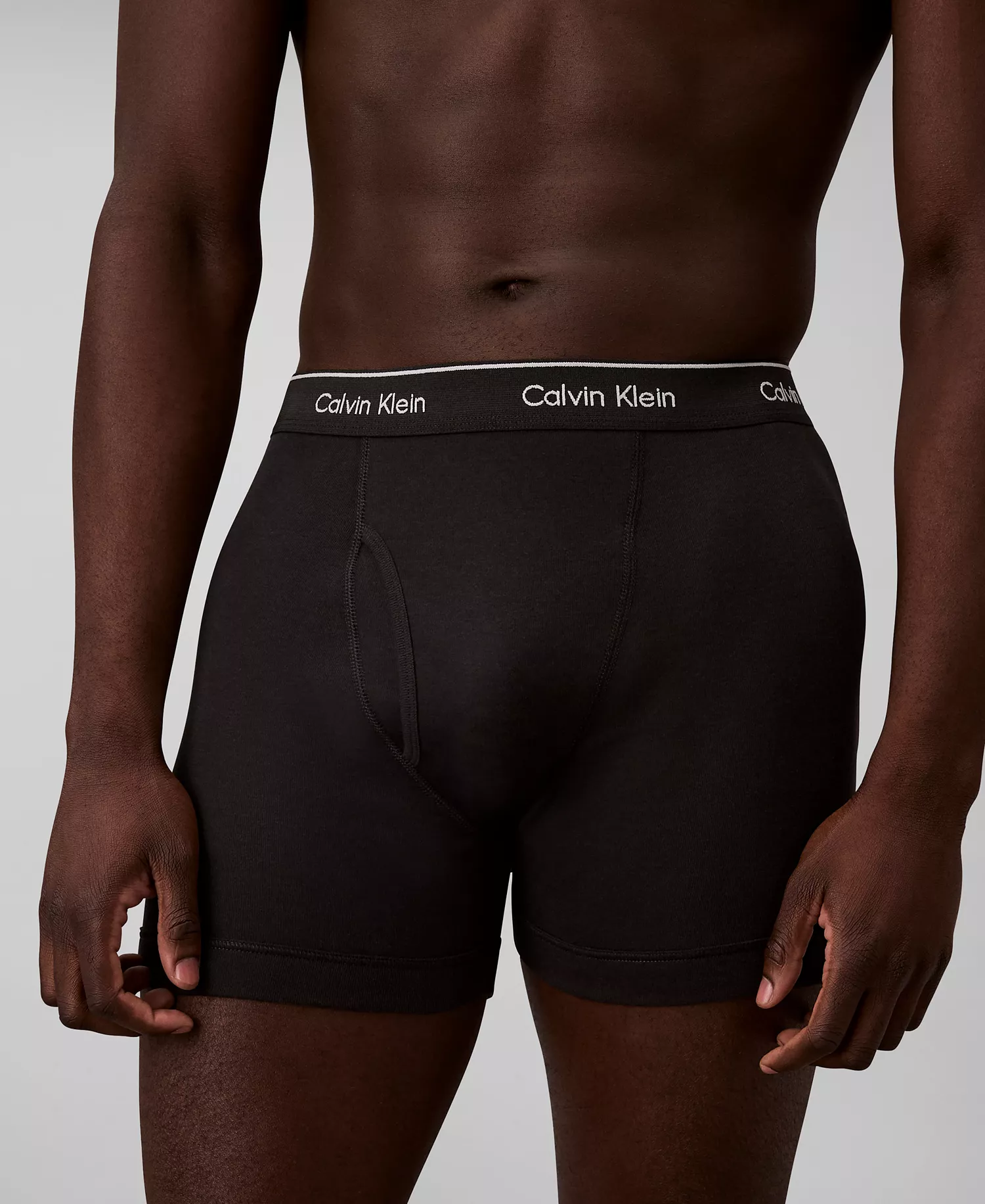 Men's 5+1 Bonus Pack Classic Cotton Boxer Briefs  - Black - L